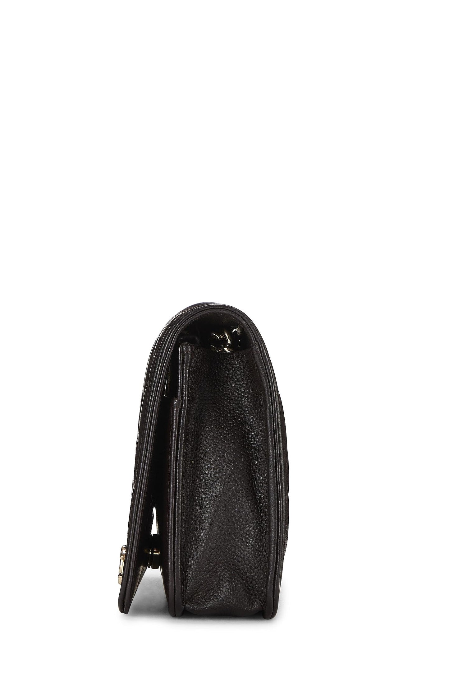 Chanel,  Brown Quilted Caviar Boy Wallet on Chain (WOC), Brown