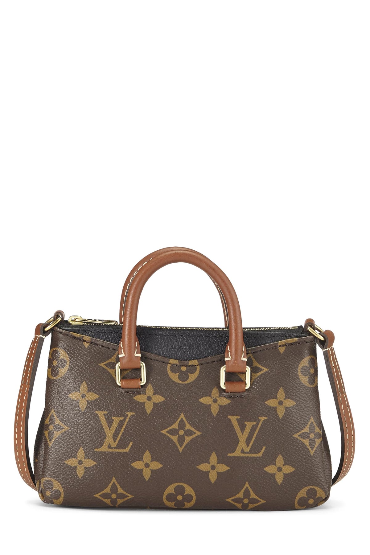 Louis Vuitton,  Black Monogram Canvas Pallas Nano, Black