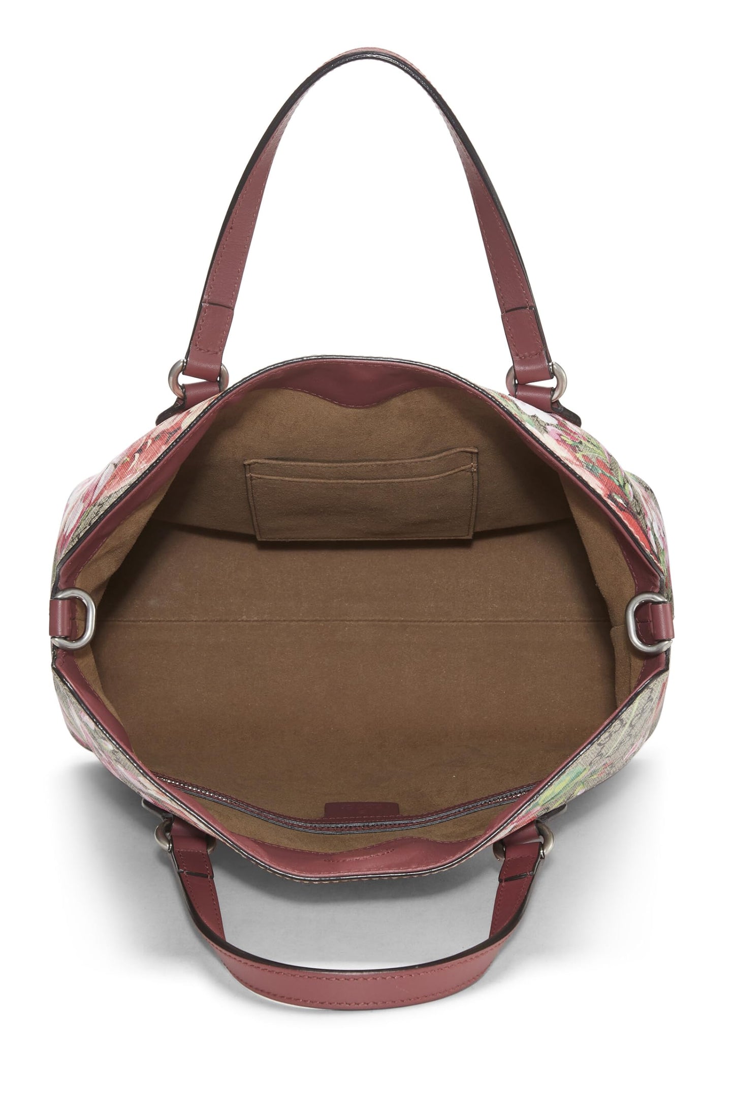 Gucci, Pink GG Blooms Supreme Canvas Fold Over Bag, Pink