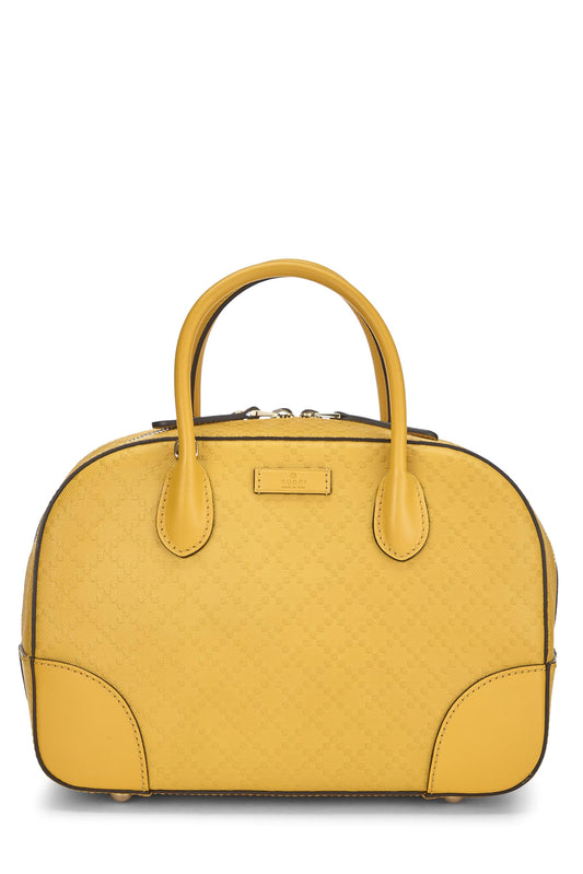Gucci, Yellow Diamante Coated Canvas Top Handle Bag, Yellow