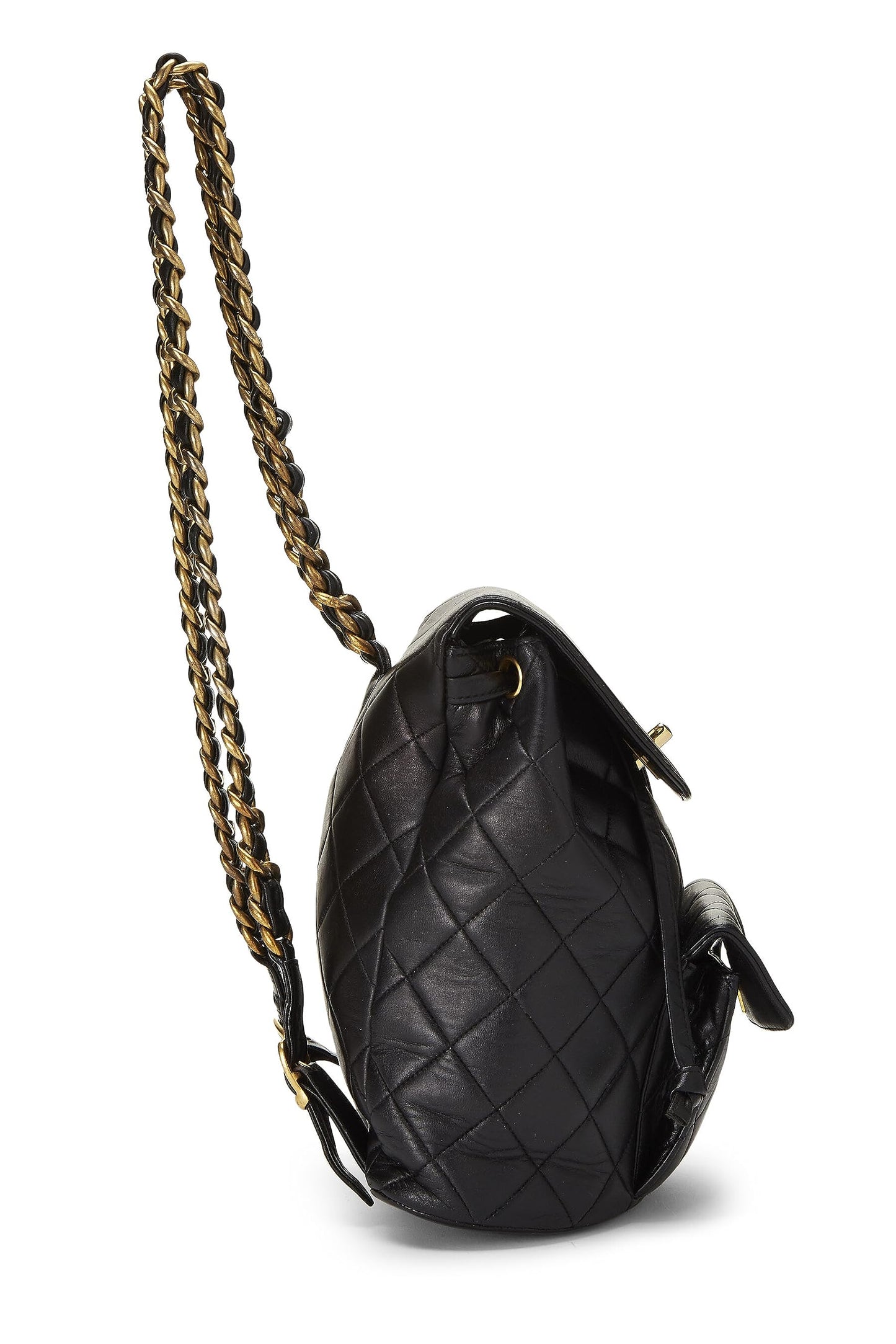 Chanel,  Black Quilted Lambskin 'CC' Classic Backpack Small, Black