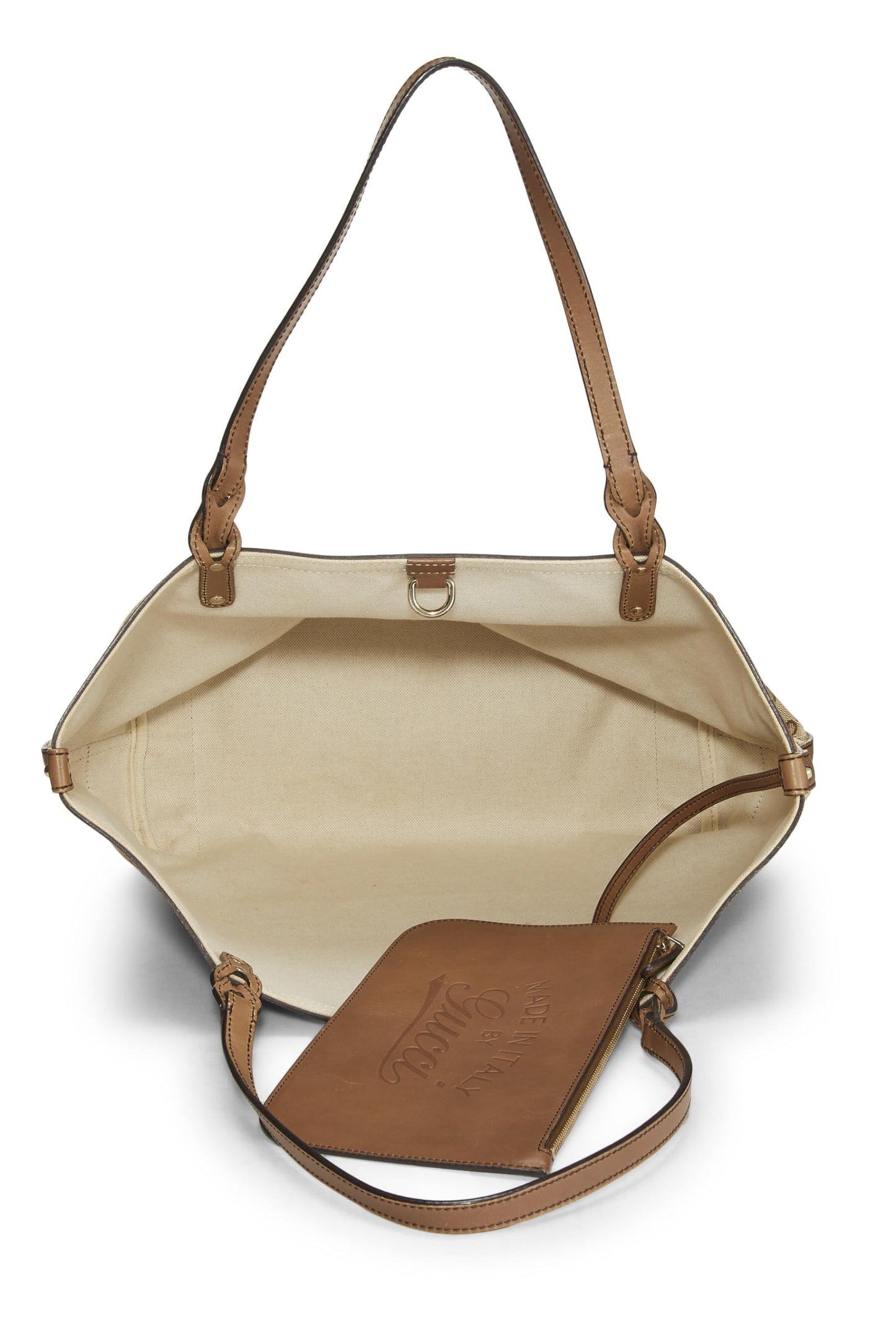 Gucci, Beige Original GG Canvas Craft Tote, Brown
