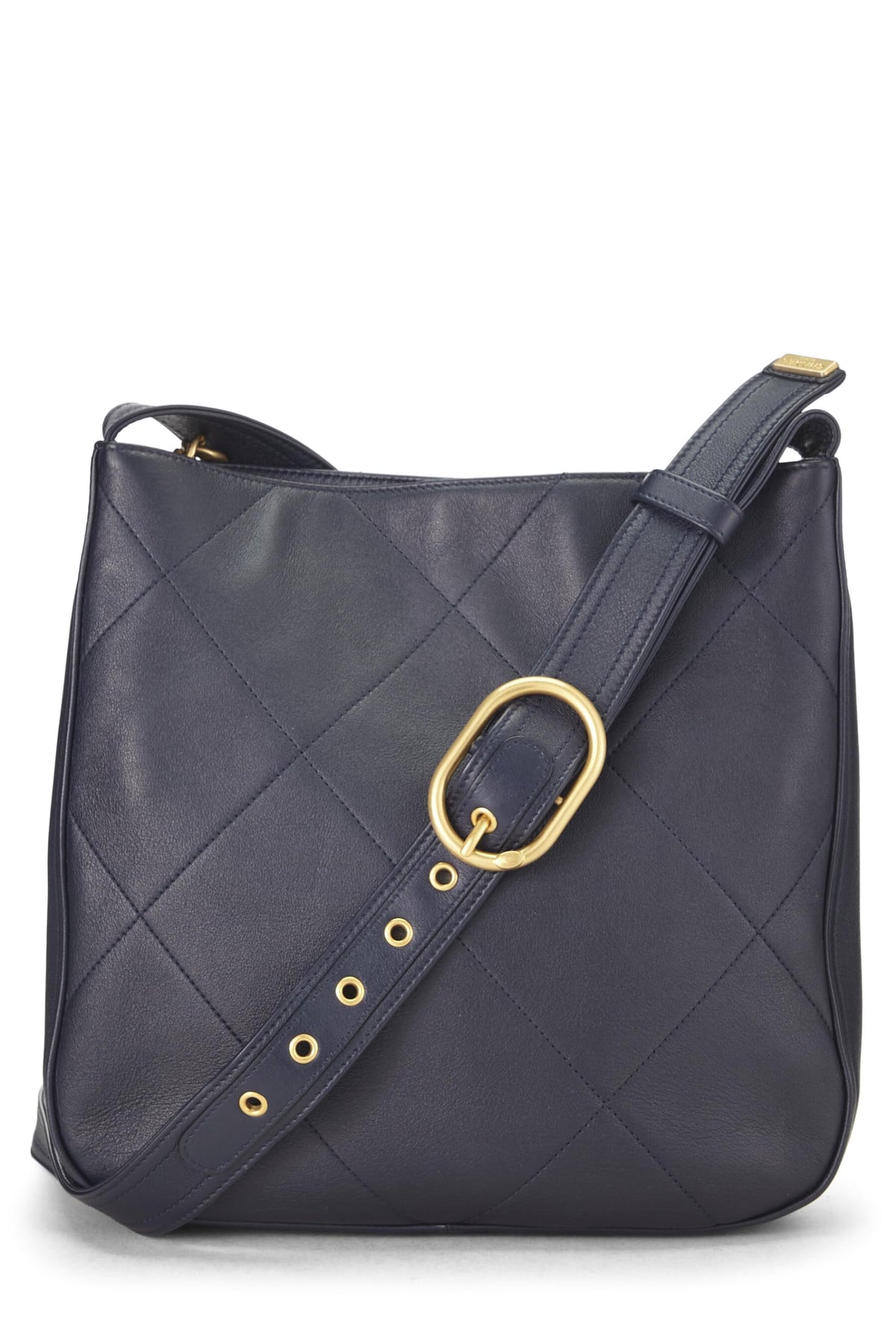 Chanel,  Navy Calfskin Stitched Easy Mood Hobo, Navy