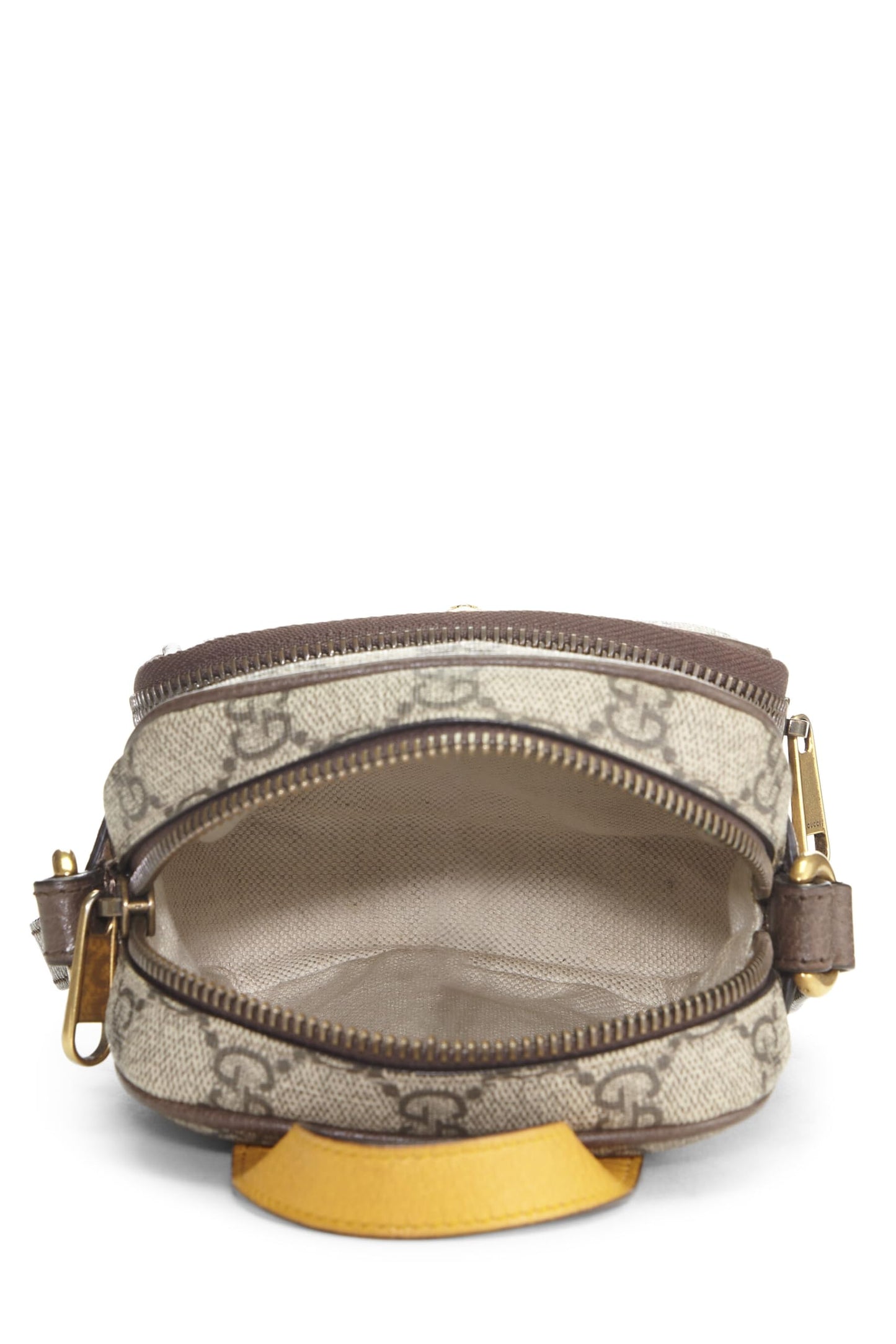 Gucci, Brown GG Supreme Neo Vintage Double Zip Camera Bag Mini, Brown