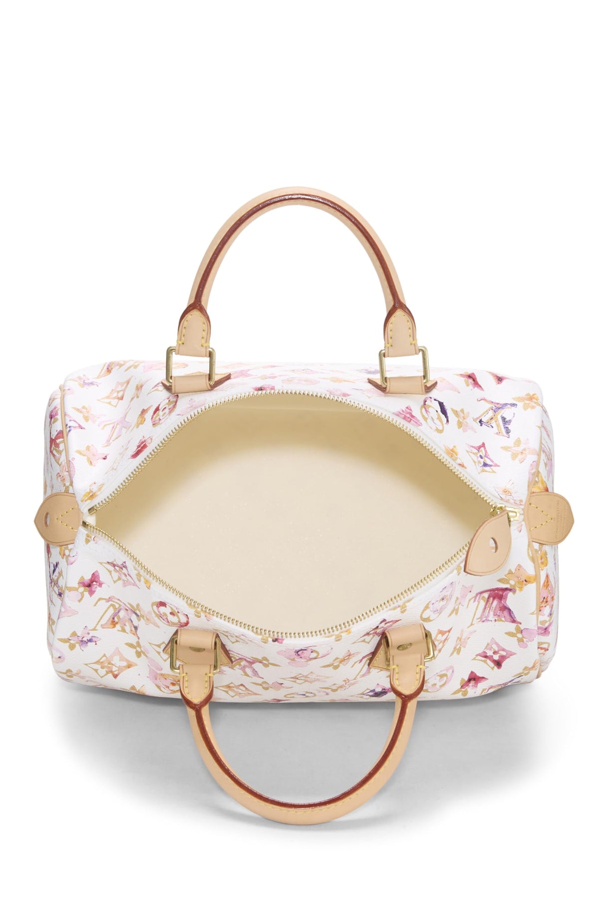 Louis Vuitton,  Richard Prince x Louis Vuitton Limited Edition Monogram Watercolor Speedy 30, White