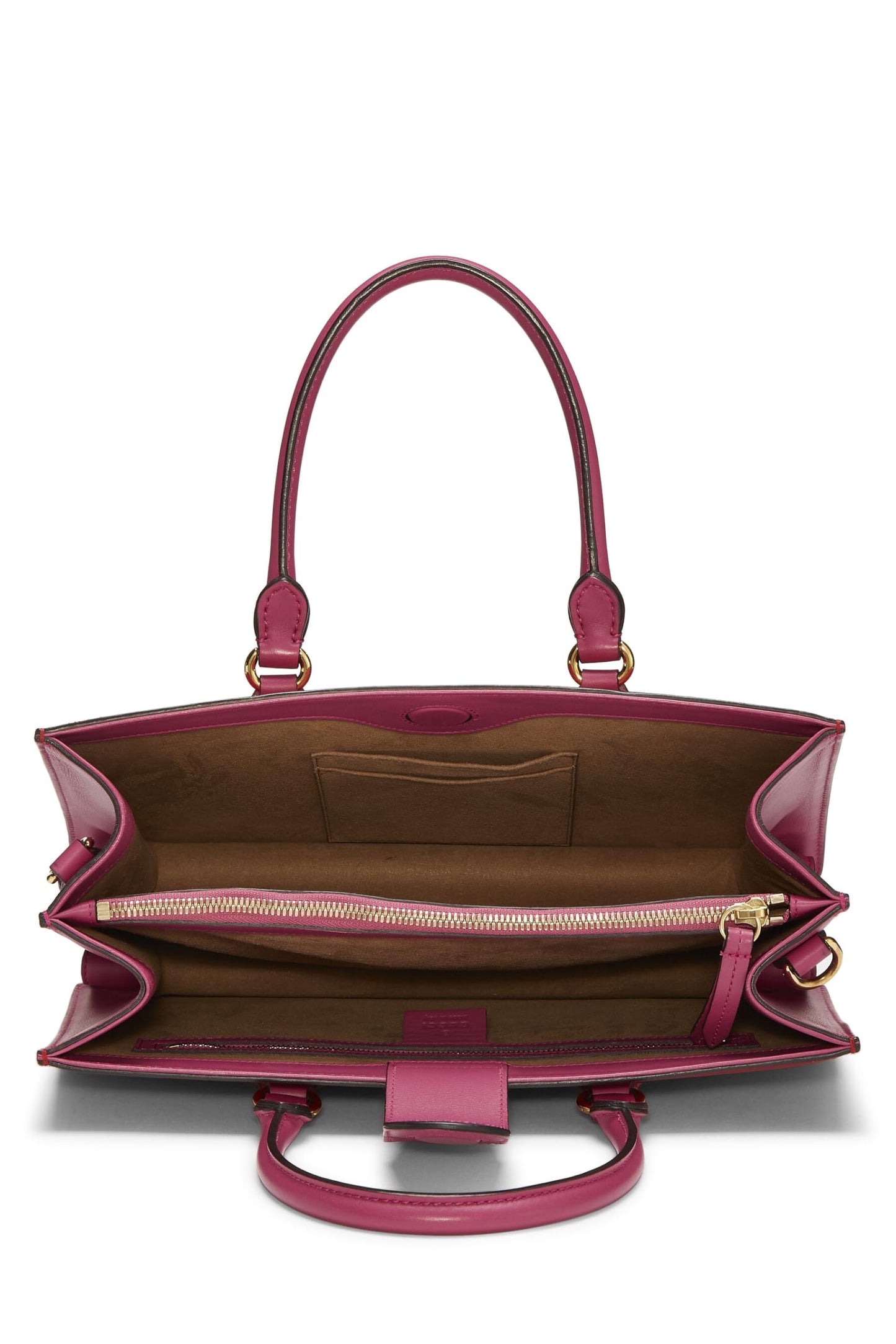 Gucci, Pink & Red Leather Top Handle Tote, Multi