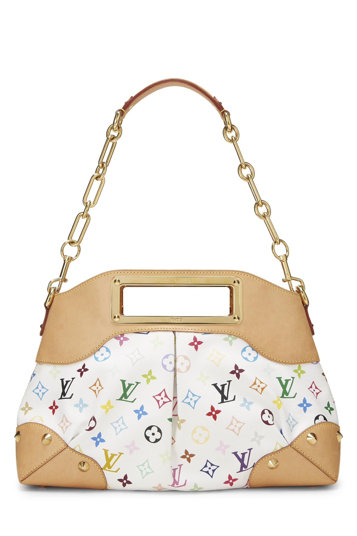 Louis Vuitton,  Takashi Murakami x Louis Vuitton White Monogram Multicolore Judy MM, White