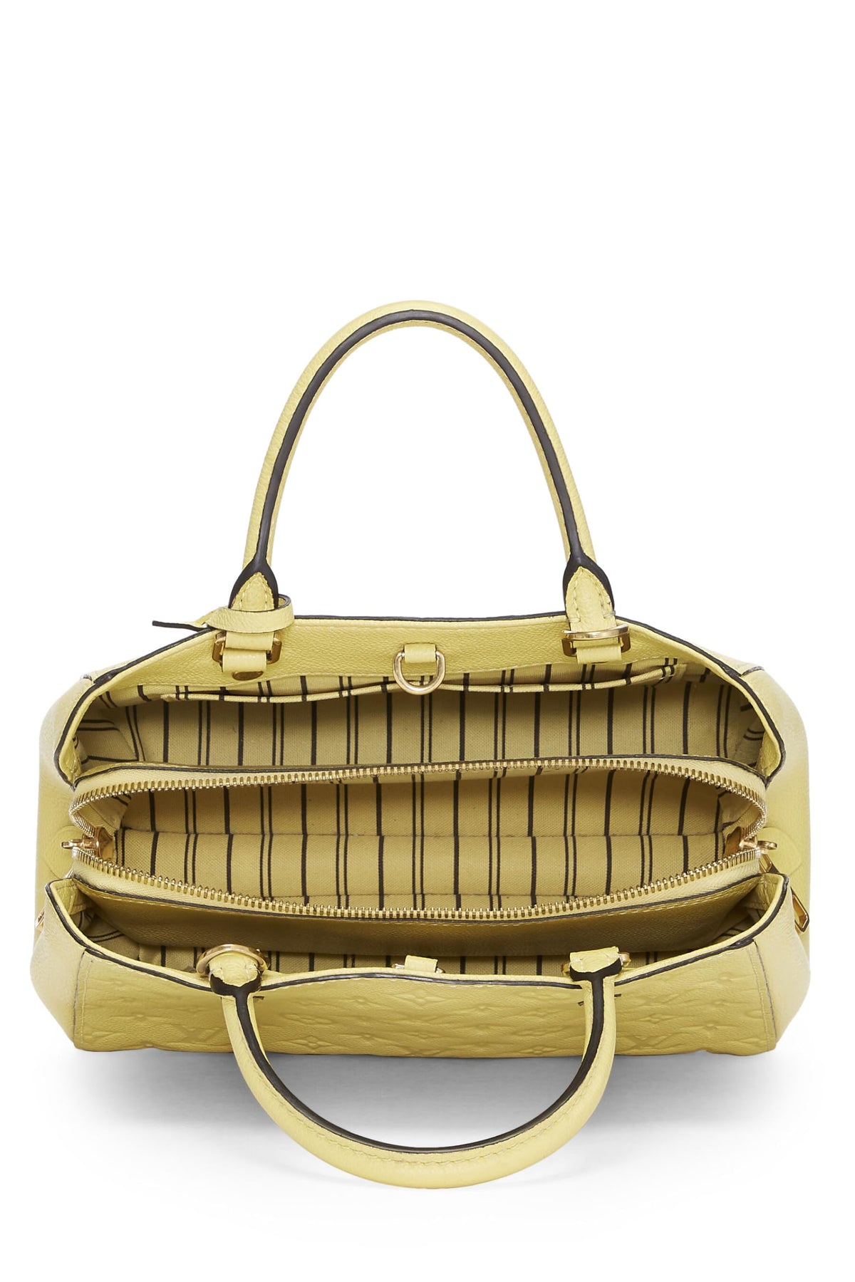 Louis Vuitton,  Citrine Monogram Empreinte Montaigne BB, Yellow