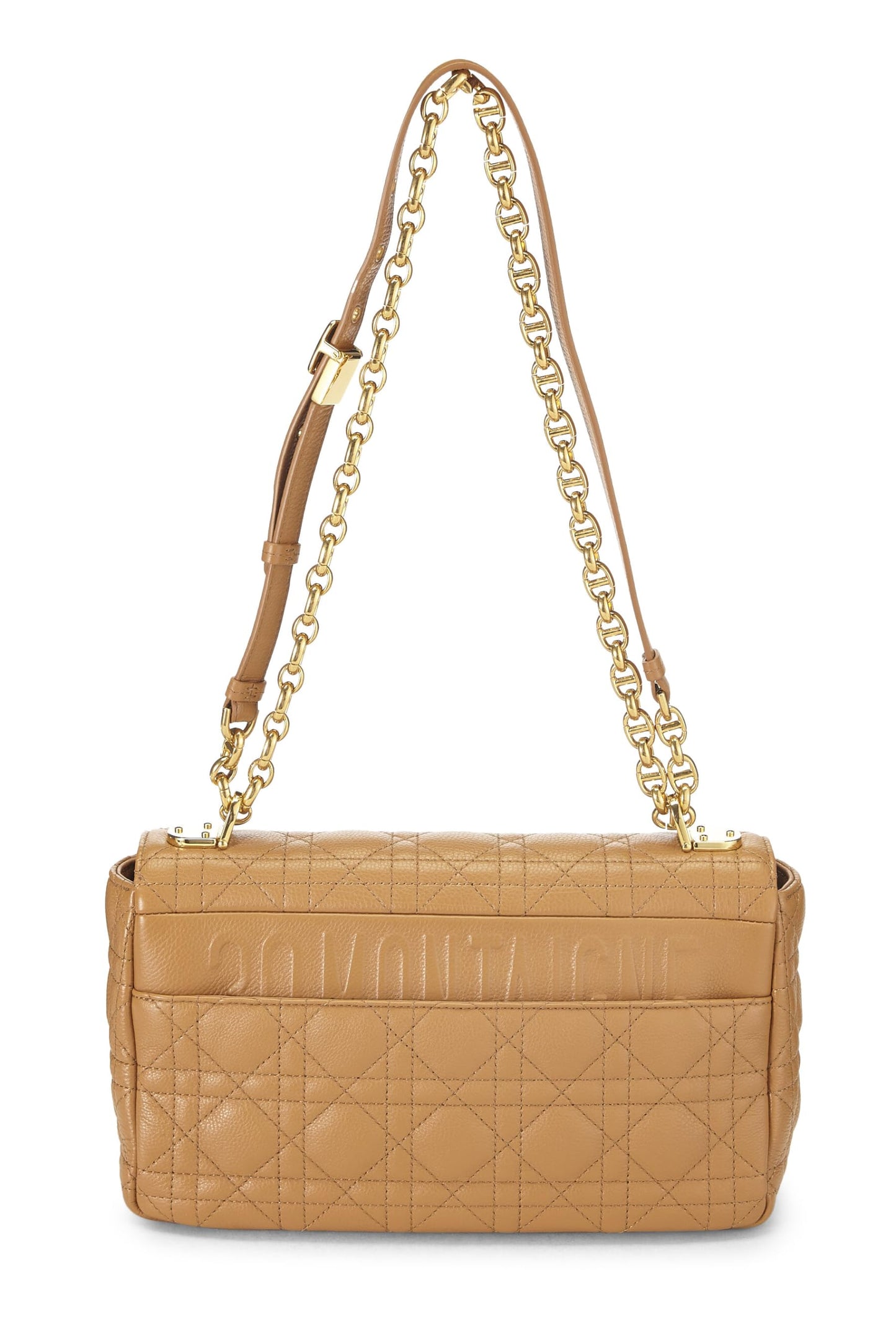 Dior,  Brown Cannage Calfskin Caro Bag Medium, Brown
