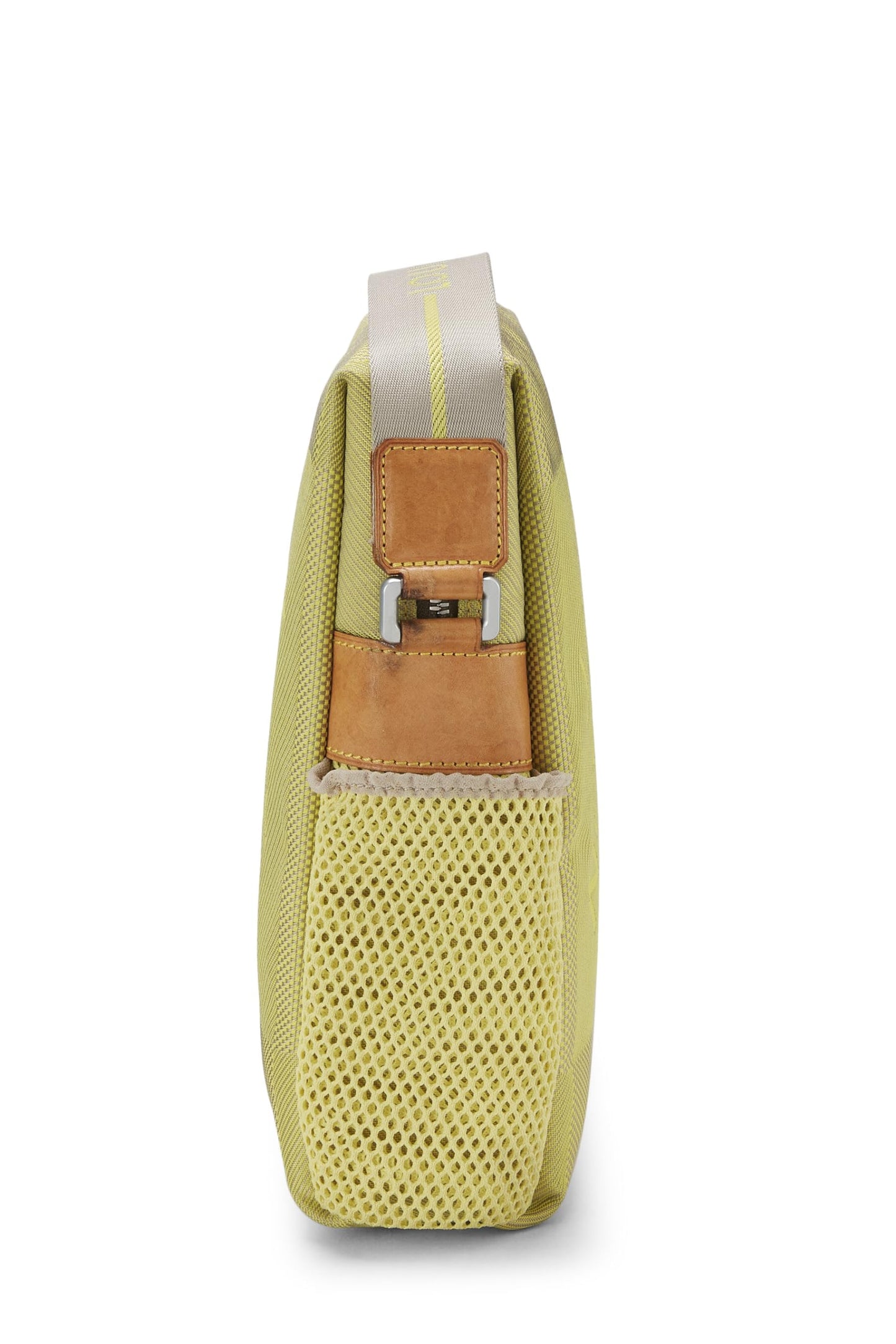 Louis Vuitton,  Limited Edition LV Cup Jaune Green Damier Geant Weatherly Crossbody, Yellow