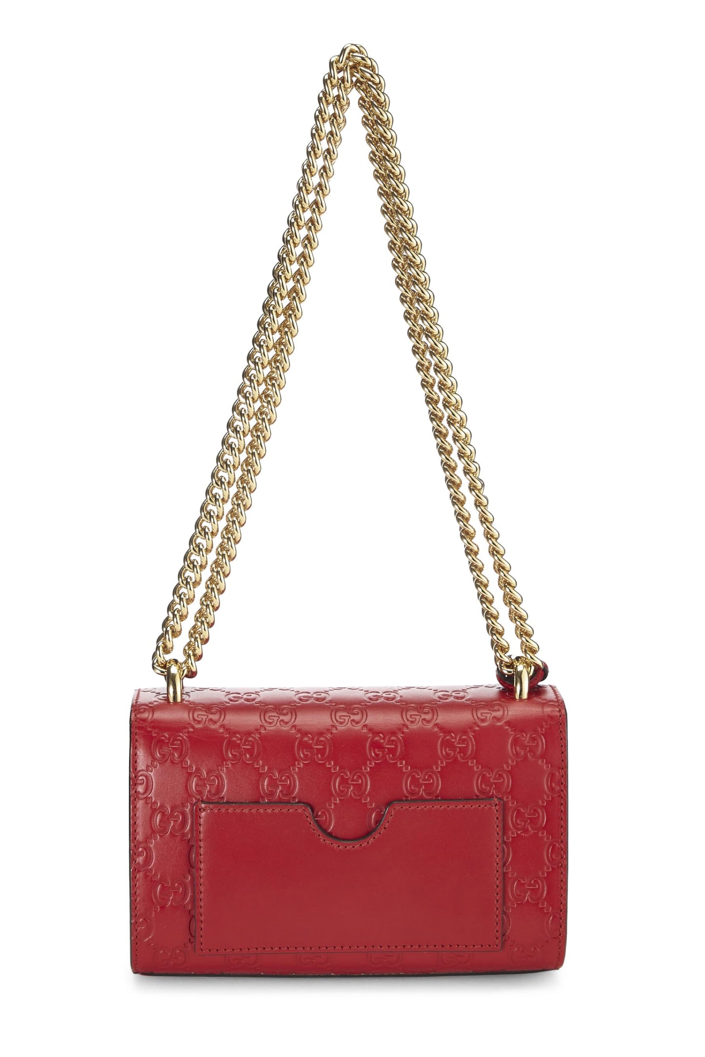 Gucci, Red Guccissima Leather Padlock Bag Small, Red
