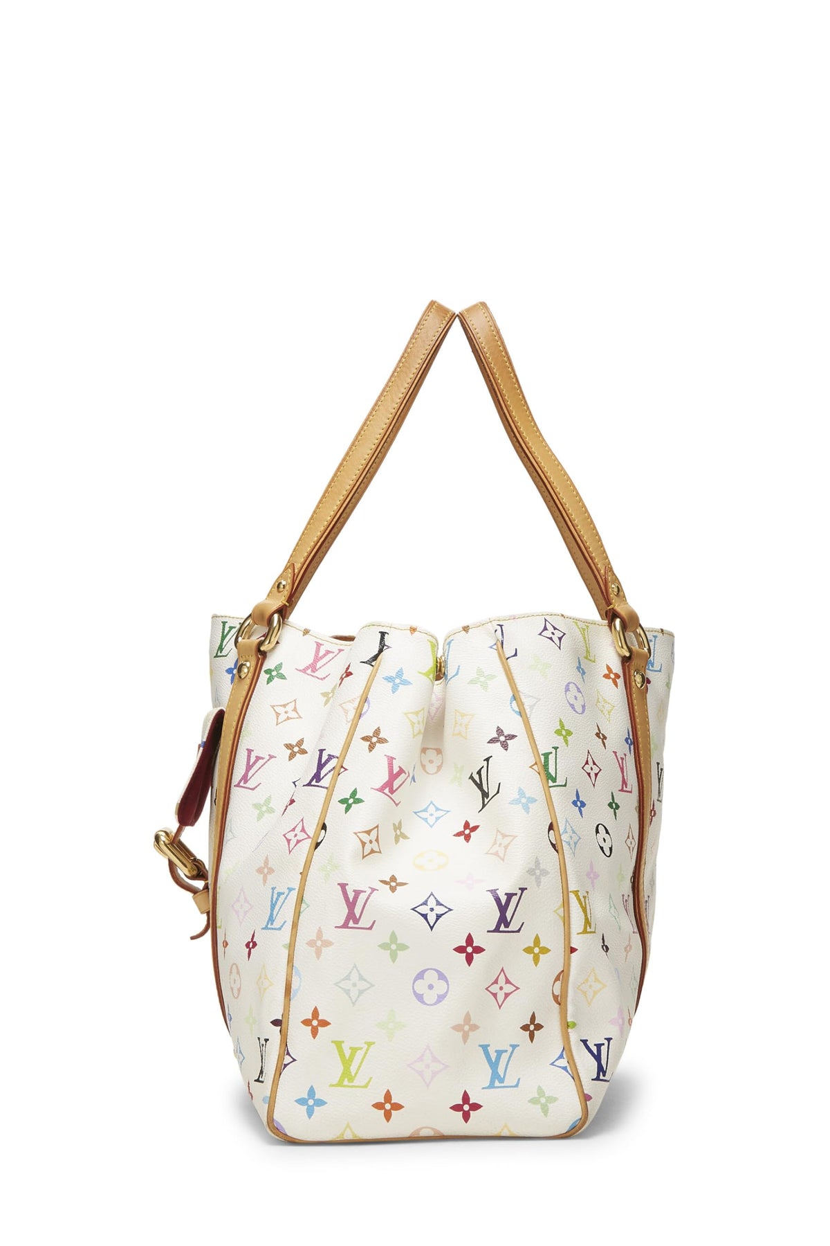 Louis Vuitton,  Takashi Murakami x Louis Vuitton White Monogram Multicolore Aurelia GM, White