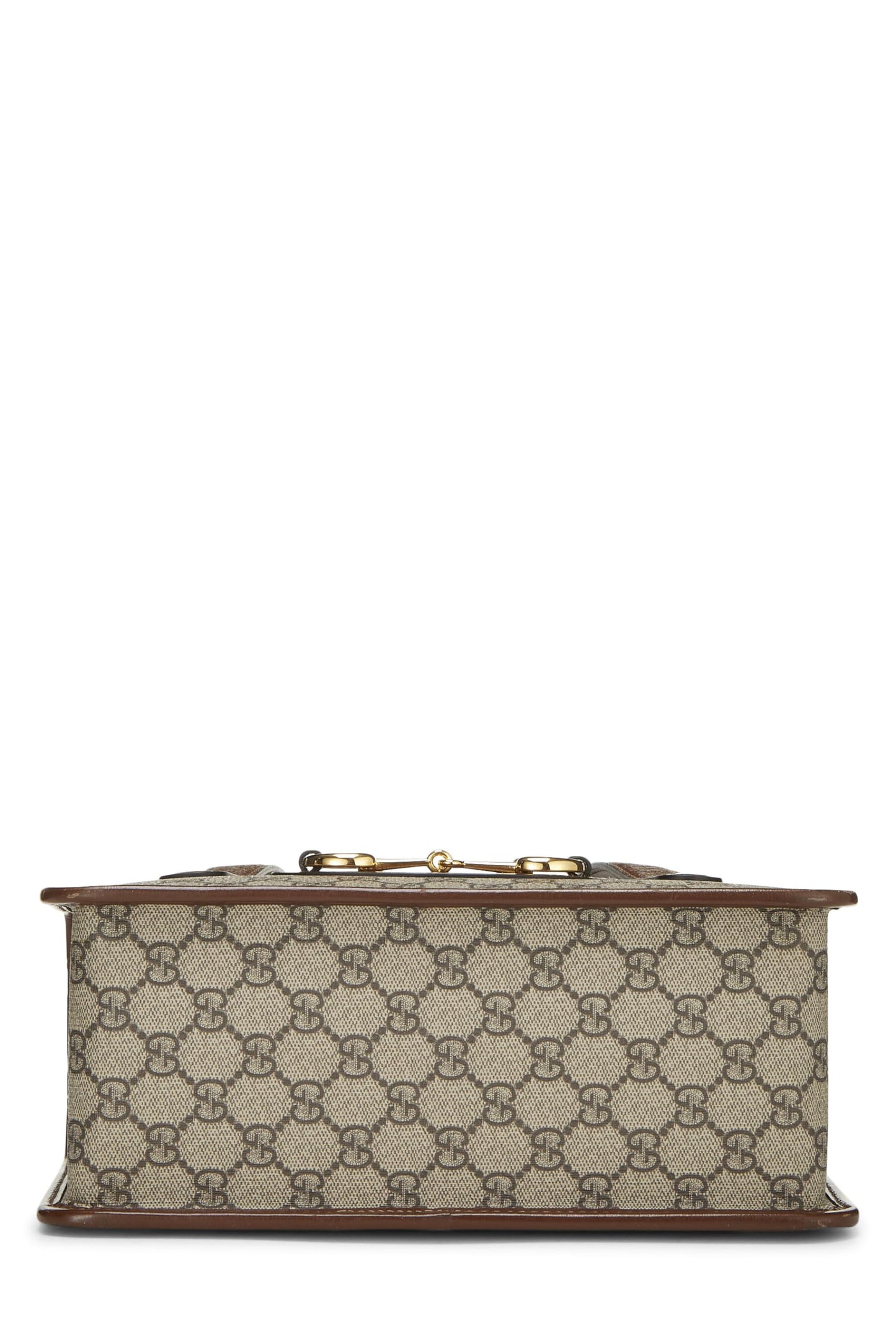Gucci, Original GG Coated Canvas 1955 Horsebit Fold Over Top Handle Mini, Brown