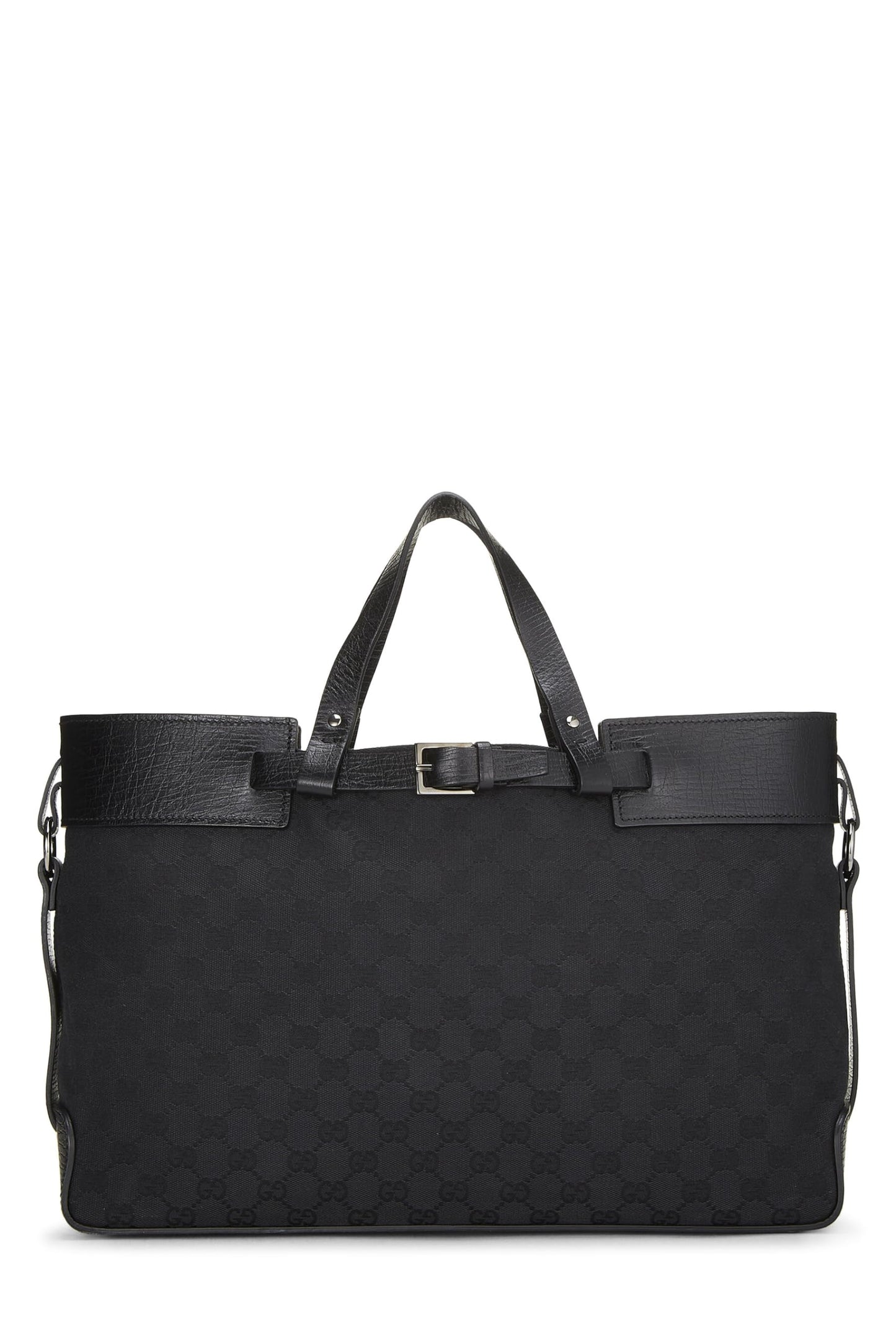 Gucci, Black Original GG Canvas Buckle Tote Large, Black