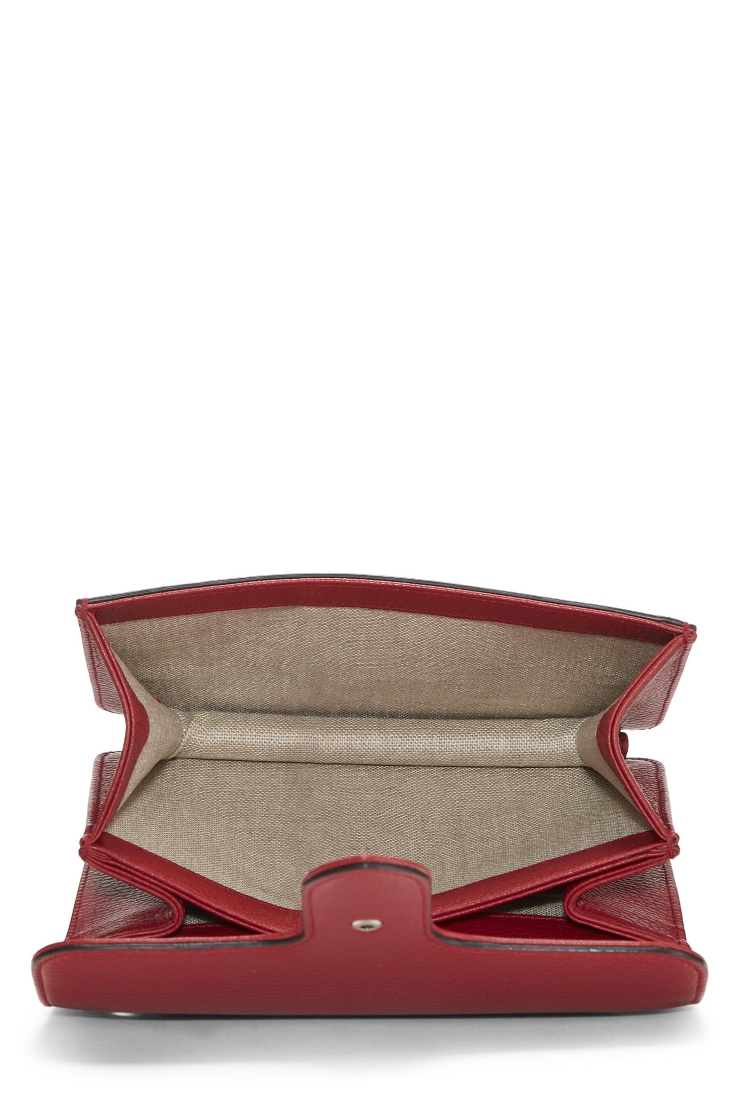 Gucci, Red Leather Interlocking GG Crossbody, Red