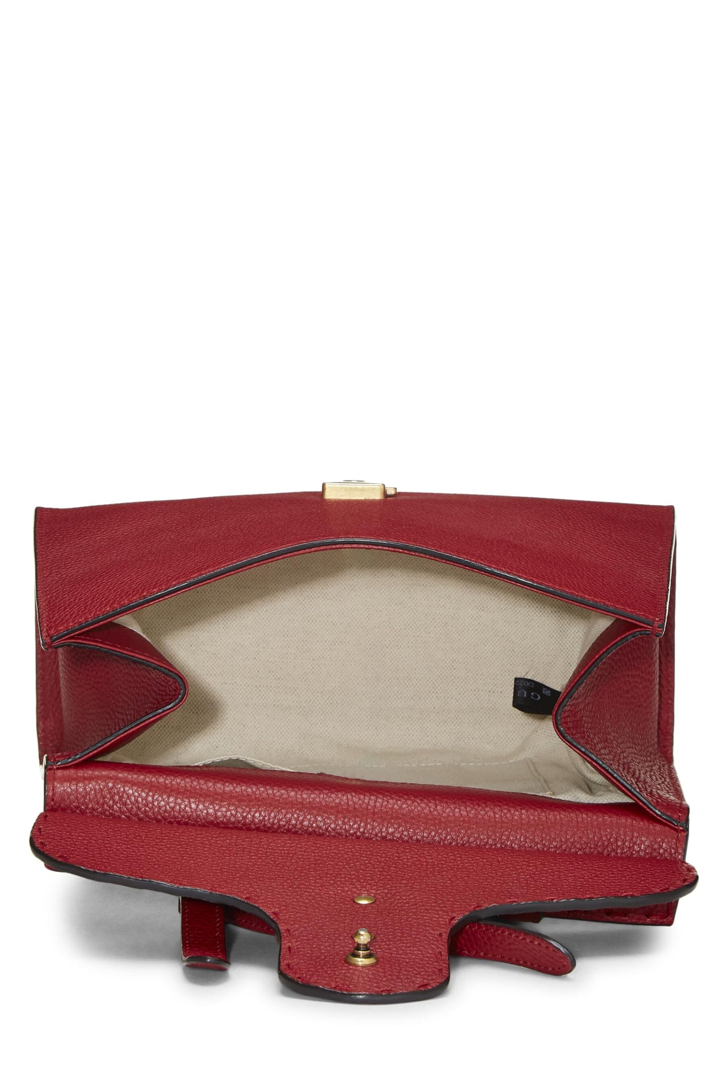 Gucci, Red Leather GG Marmont Top Handle Bag Mini, Red
