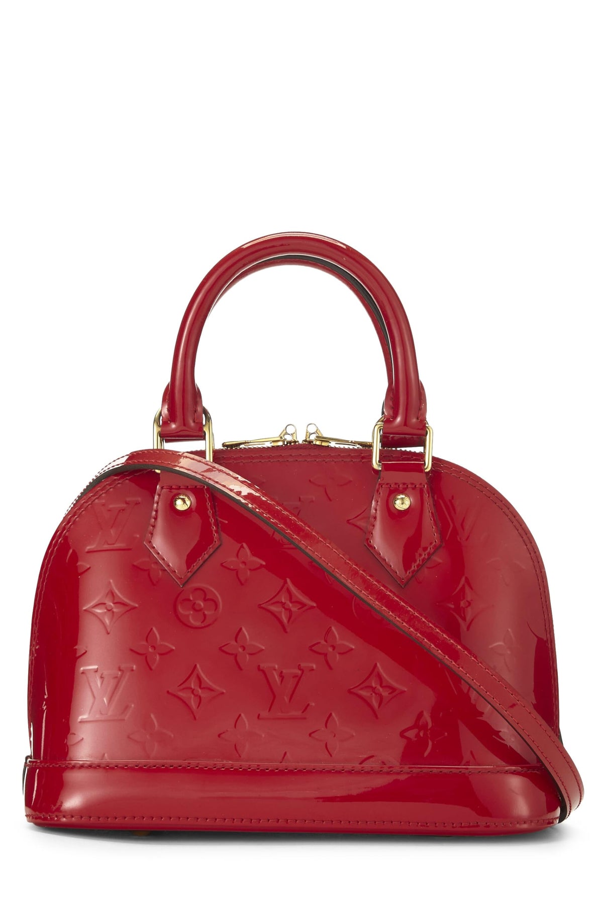 Louis Vuitton,  Cerise Monogram Vernis Alma BB, Red