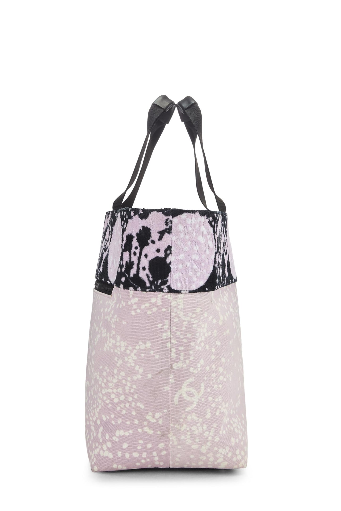 Chanel,  Pink Terrycloth & Canvas 'CC' Tote, Pink