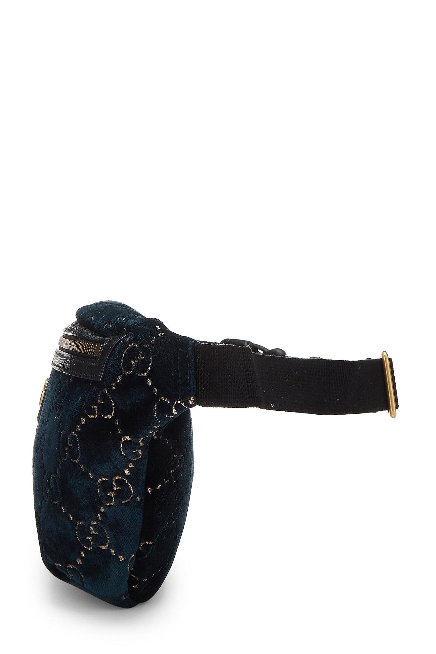 Gucci, Navy GG Velvet Web Belt Bag, Navy