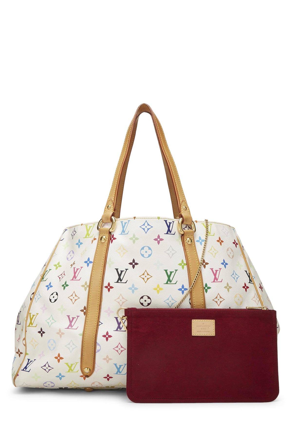 Louis Vuitton,  Takashi Murakami x Louis Vuitton White Monogram Multicolore Aurelia GM, White