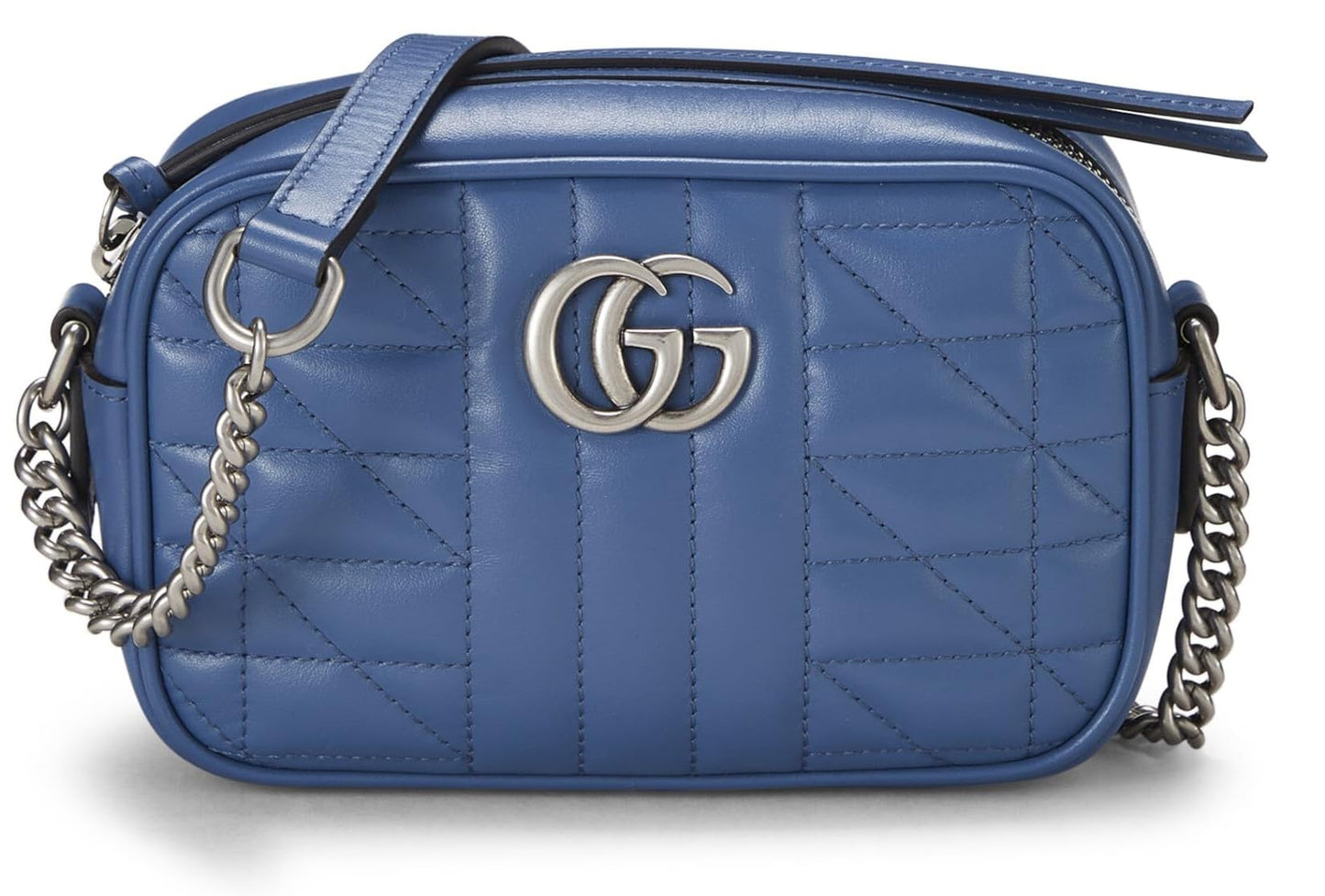 Gucci, Blue GG Marmont Crossbody Mini, Blue