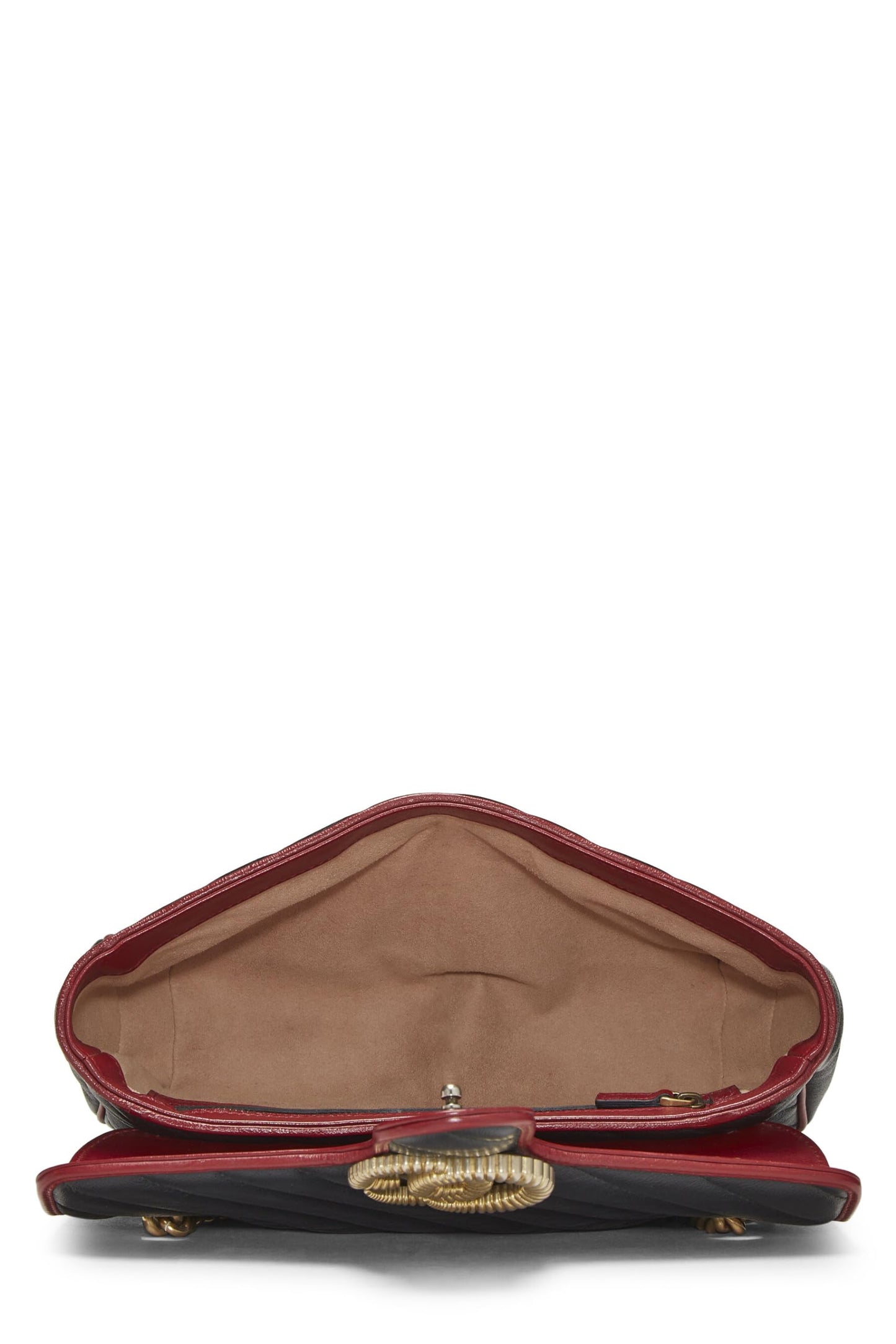 Gucci, Black Leather Torchon Marmont Shoulder Bag Small, Black