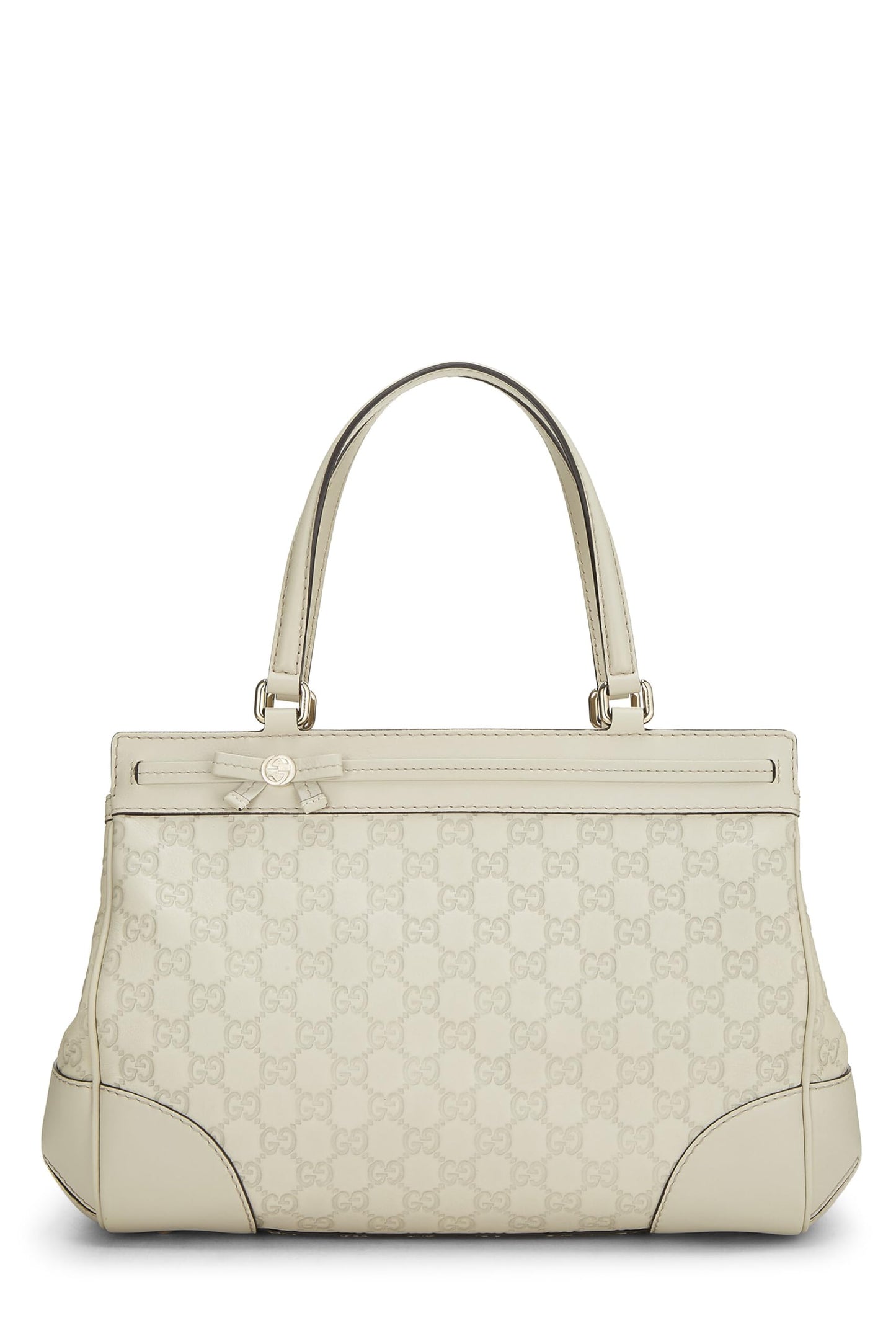 Gucci, White Guccissima Mayfair Double Tote, White