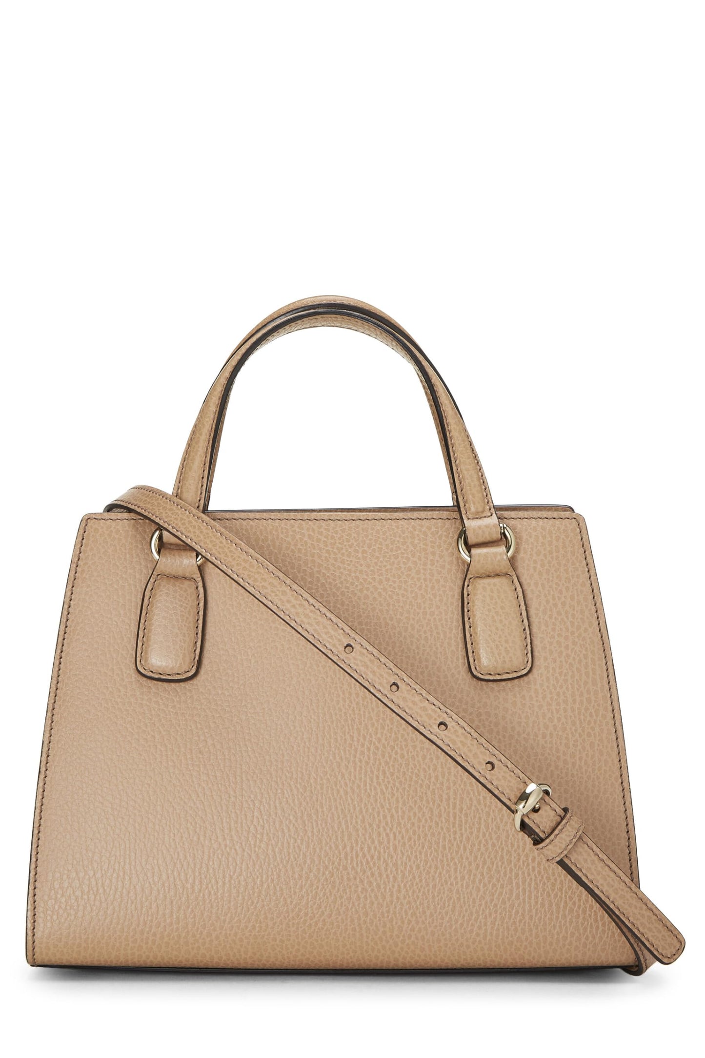Gucci, Beige Grained Leather Soho Handbag, Beige