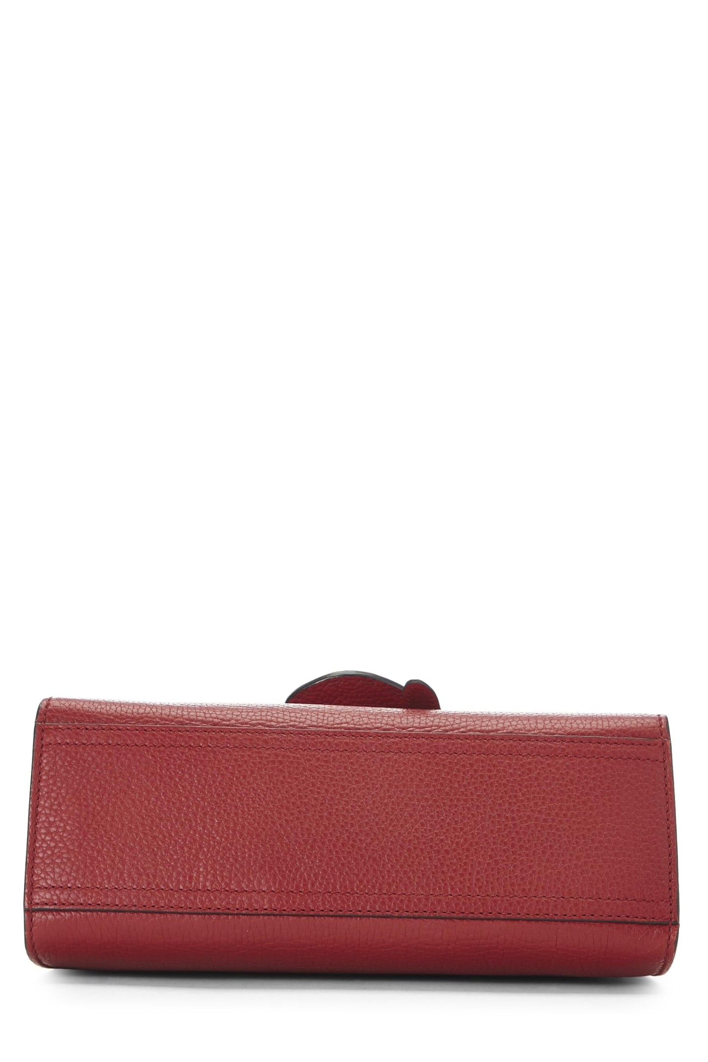 Gucci, Red Leather GG Marmont Top Handle Flap Bag Mini, Red