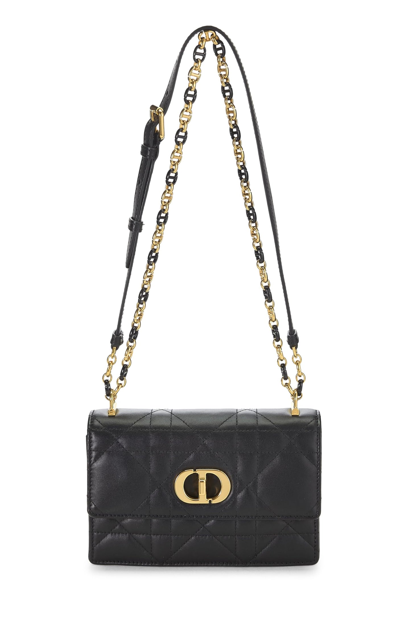 Dior,  Black Cannage Lambskin Miss Caro Bag Mini, Black