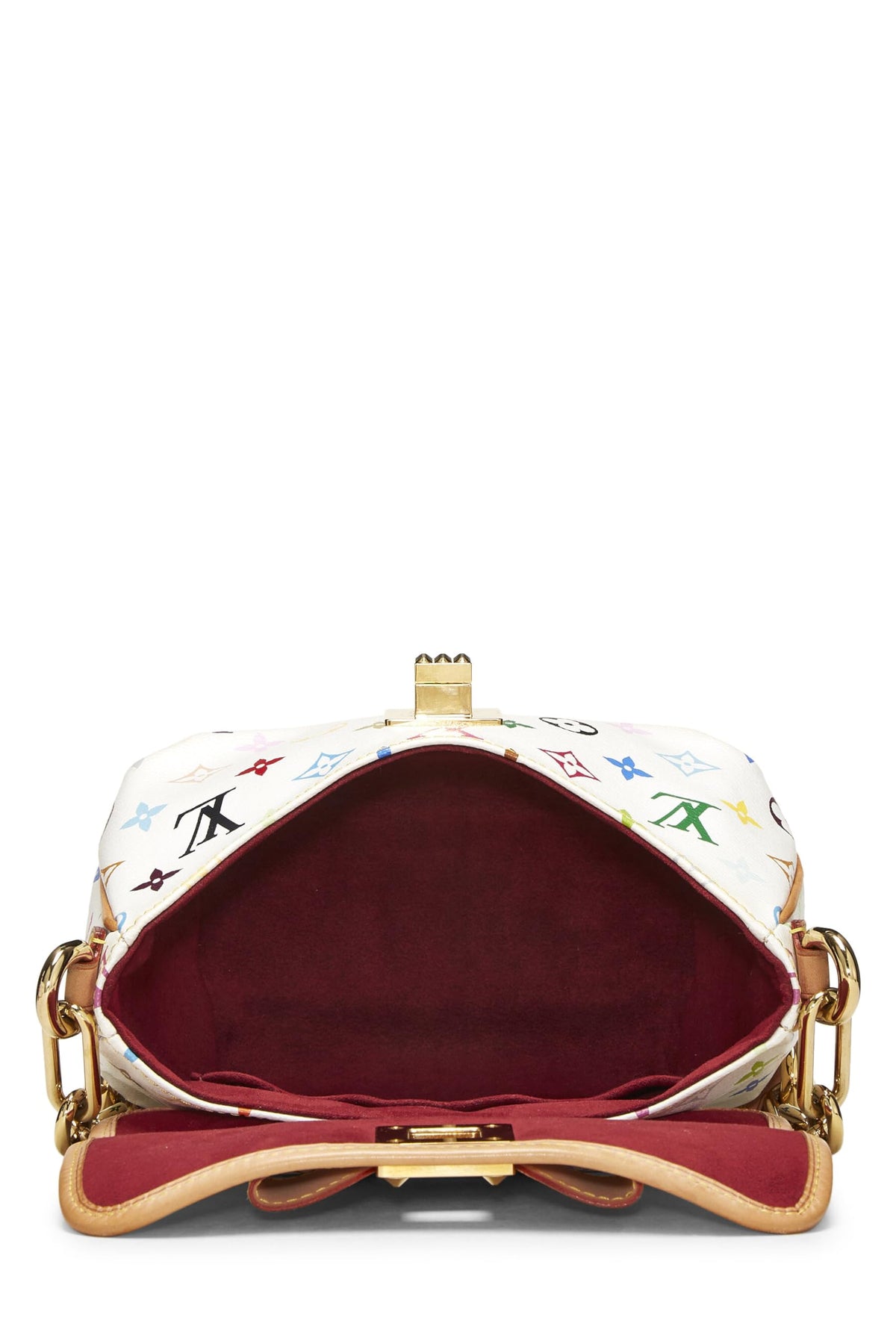 Louis Vuitton,  Takashi Murakami x Louis Vuitton White Monogram Multicolore Patty, White