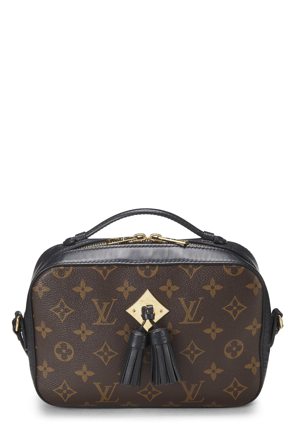 Louis Vuitton,  Black Monogram Canvas Saintonge, Black