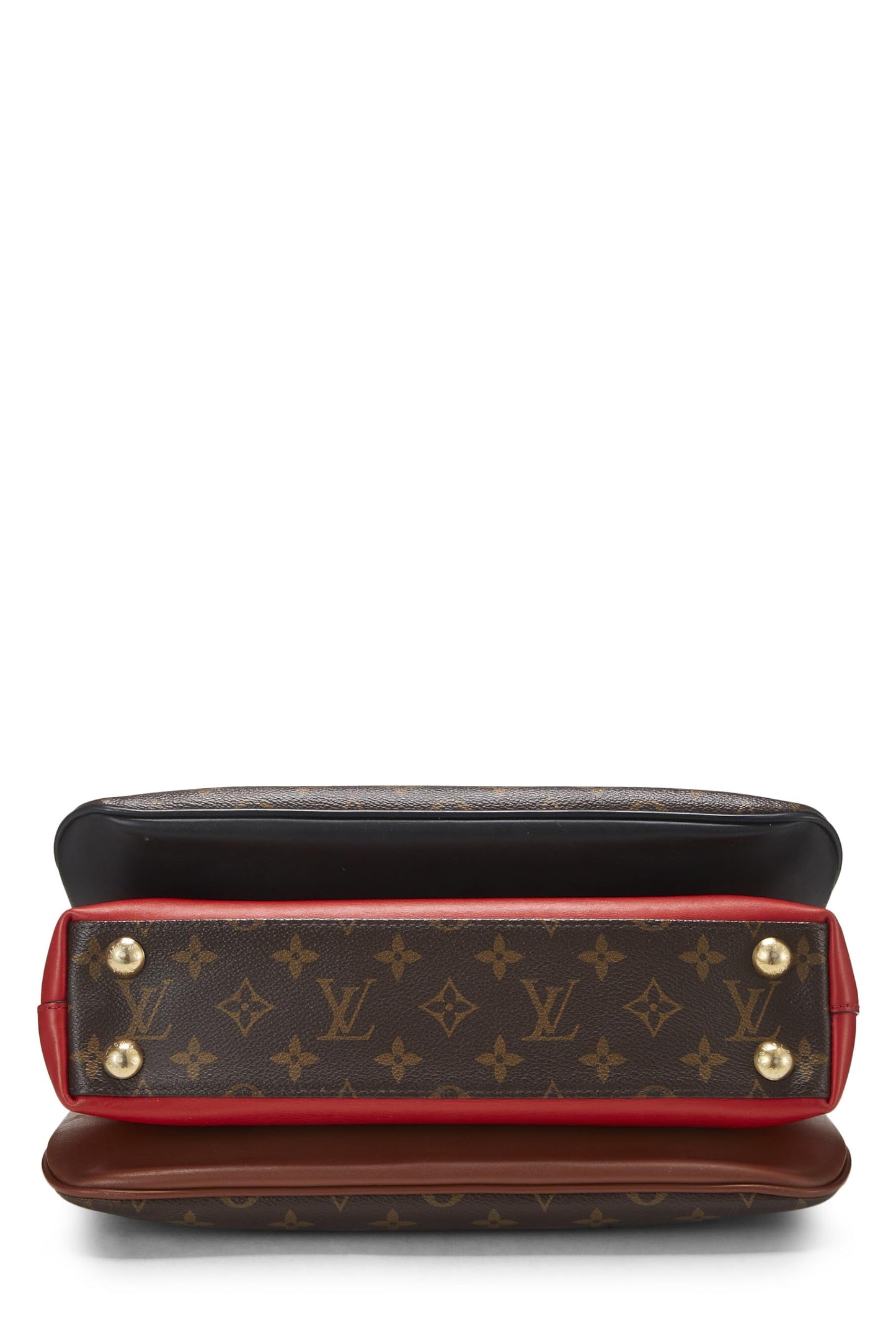 Louis Vuitton,  Red Monogram Millefeuille Tote, Brown