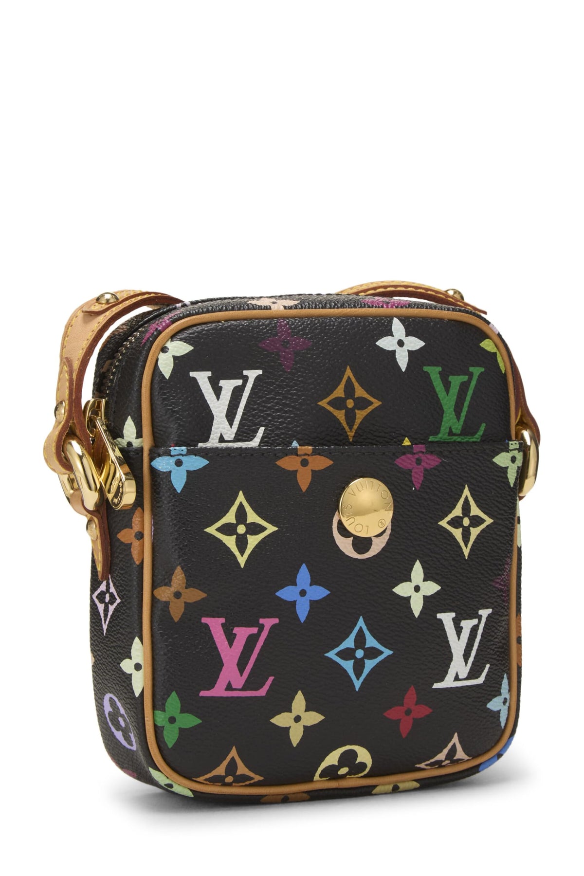 Louis Vuitton,  Takashi Murakami x Louis Vuitton Black Monogram Multicolore Rift, Black