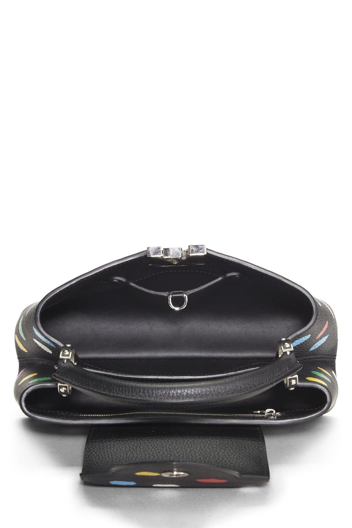 Louis Vuitton,  LV x YK Black & White Taurillon Capucines MM, Black