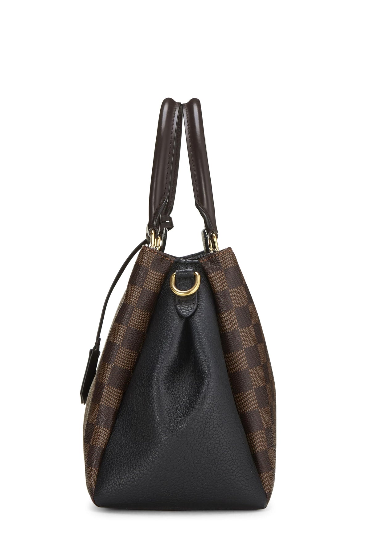 Louis Vuitton,  Damier Ebene Canvas & Black Leather Brittany, Black