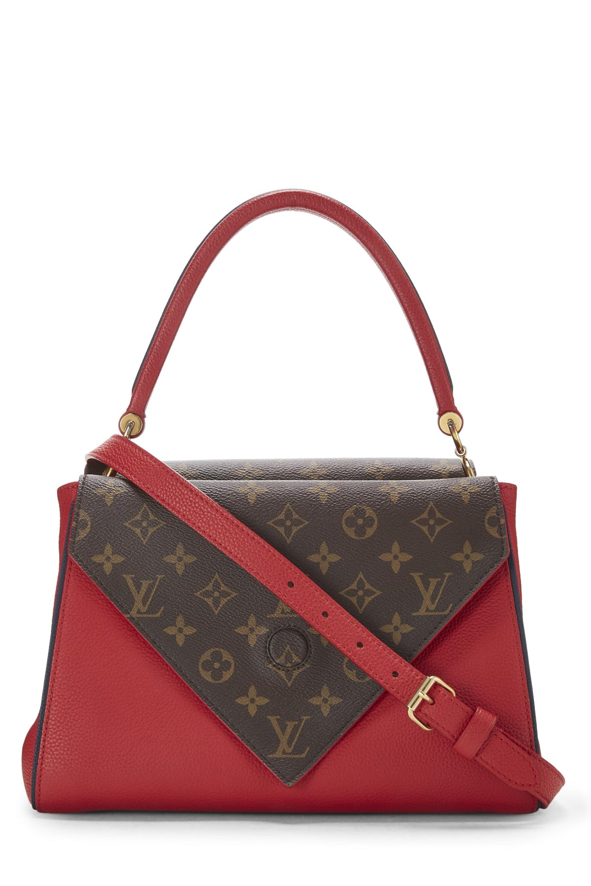 Louis Vuitton,  Red Monogram Leather Double V Bag, Red