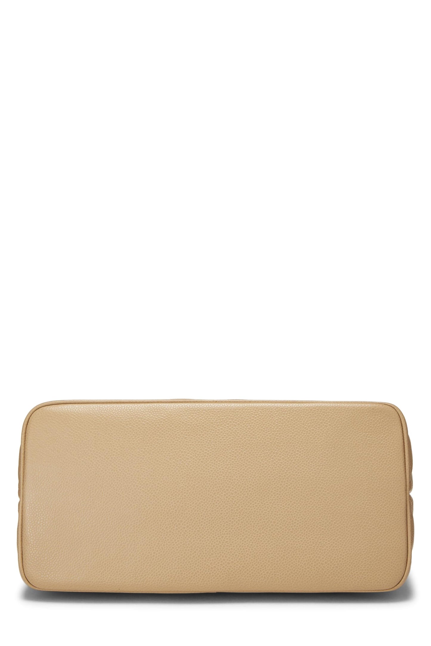 Chanel,  Beige Quilted Caviar Medallion Tote, Beige