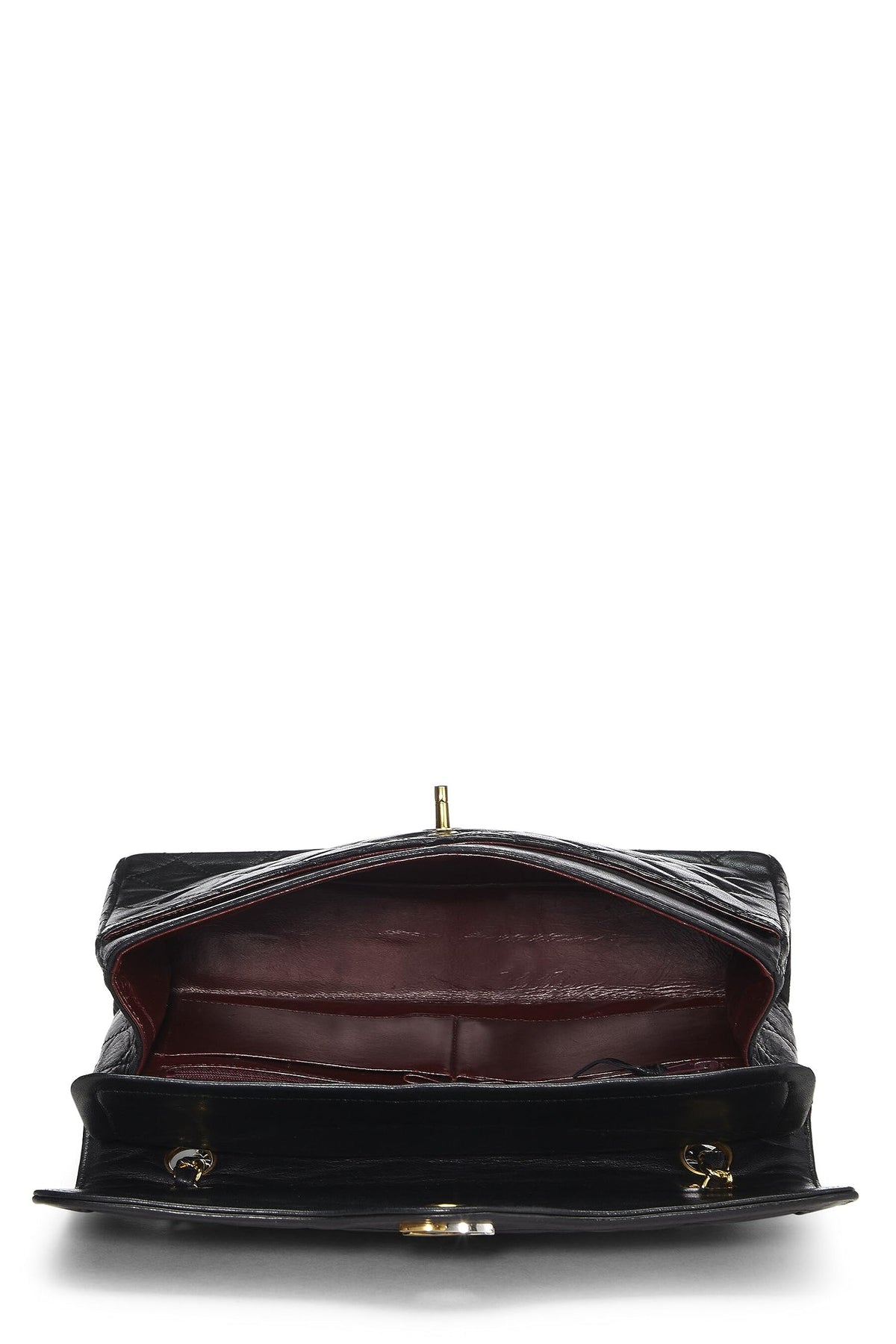 Chanel,  Black Quilted Lambskin Paris Limited Double Flap Medium, Black