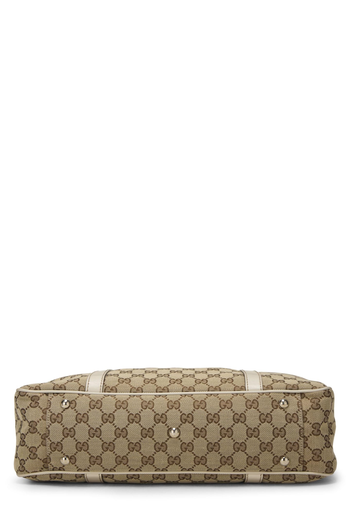 Gucci, White Original GG Canvas Twins Tote, White