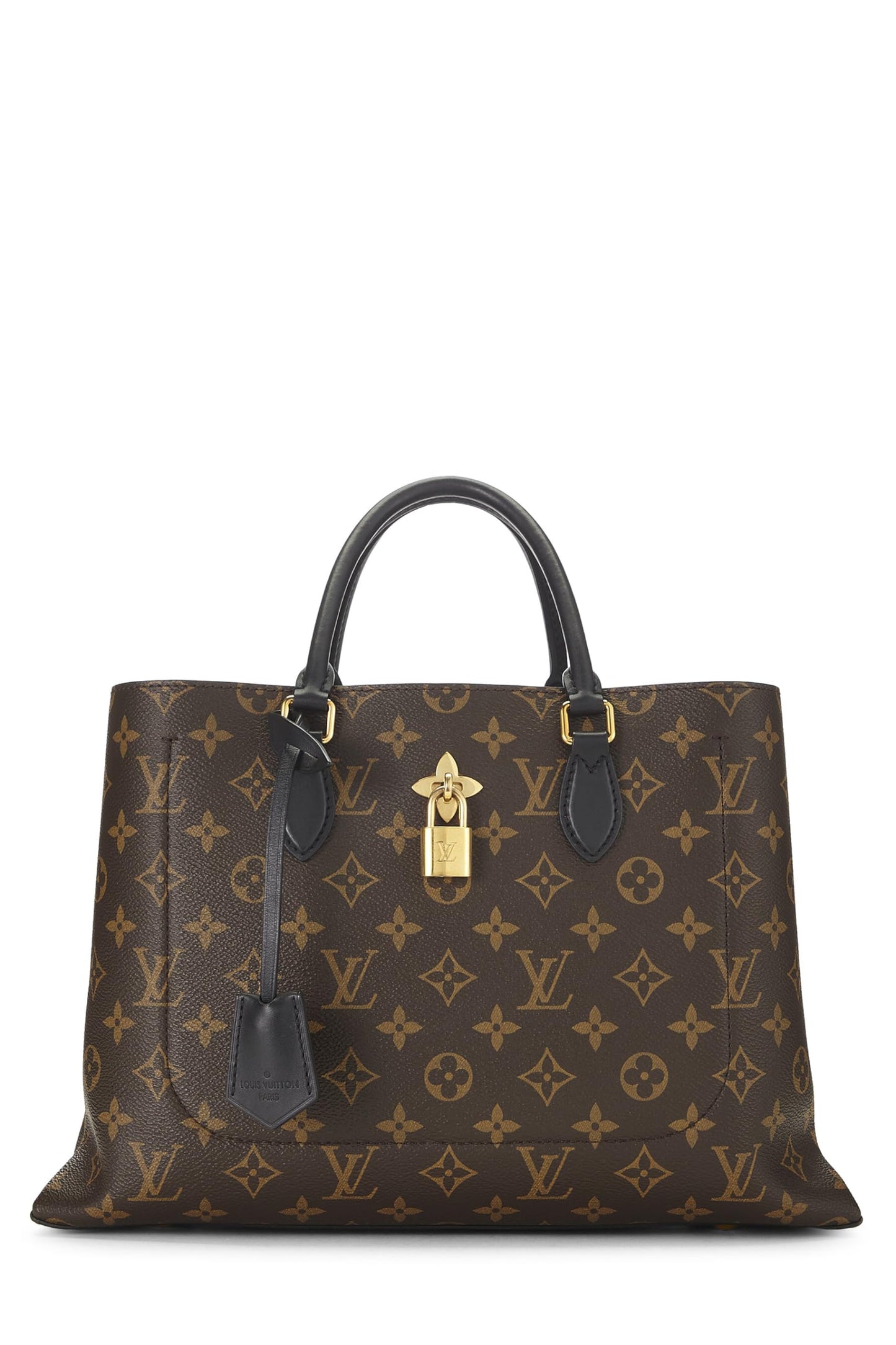 Louis Vuitton,  Black Monogram Canvas Flower Tote, Black