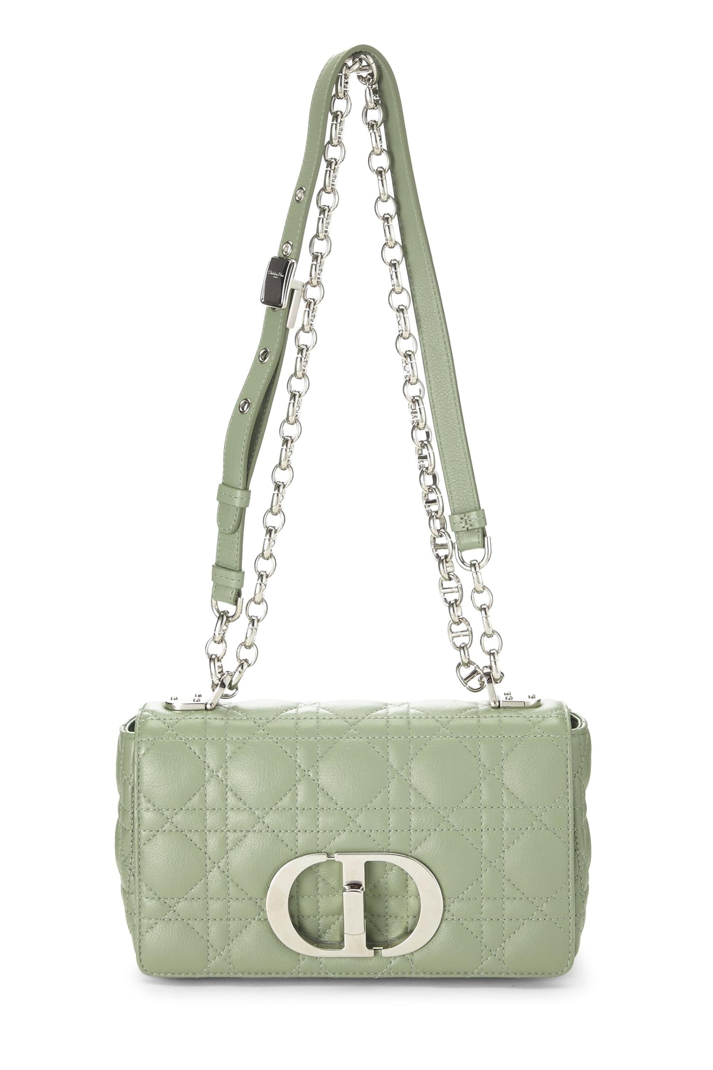Dior,  Green Cannage Calfskin Caro Bag Small, Green