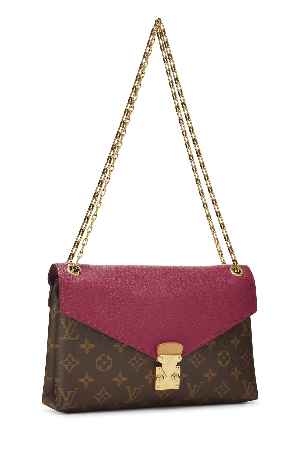 Louis Vuitton,  Purple Monogram Canvas Pallas Chain Bag, Purple