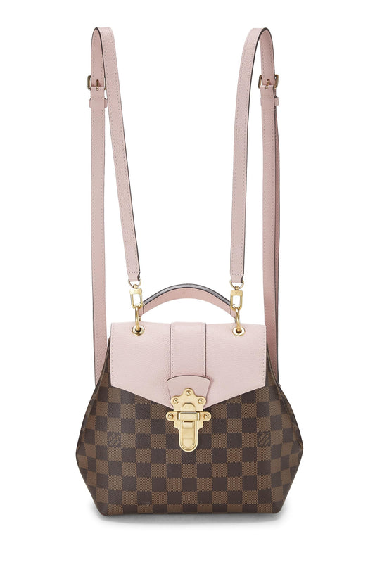 Louis Vuitton,  Pink Damier Ebene Clapton Backpack, Pink