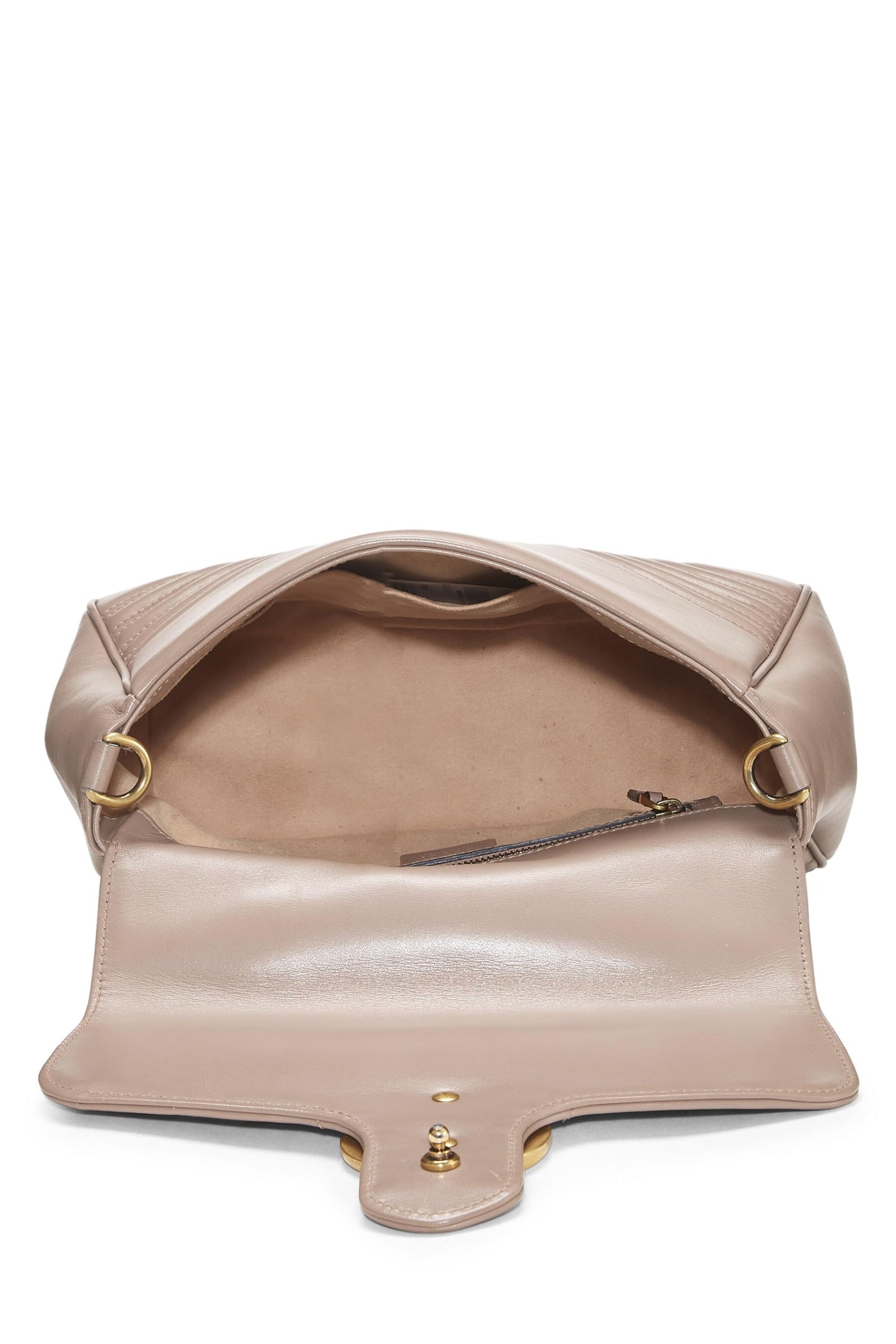 Gucci, Pink Leather GG Marmont Top Handle Shoulder Bag Small, Pink