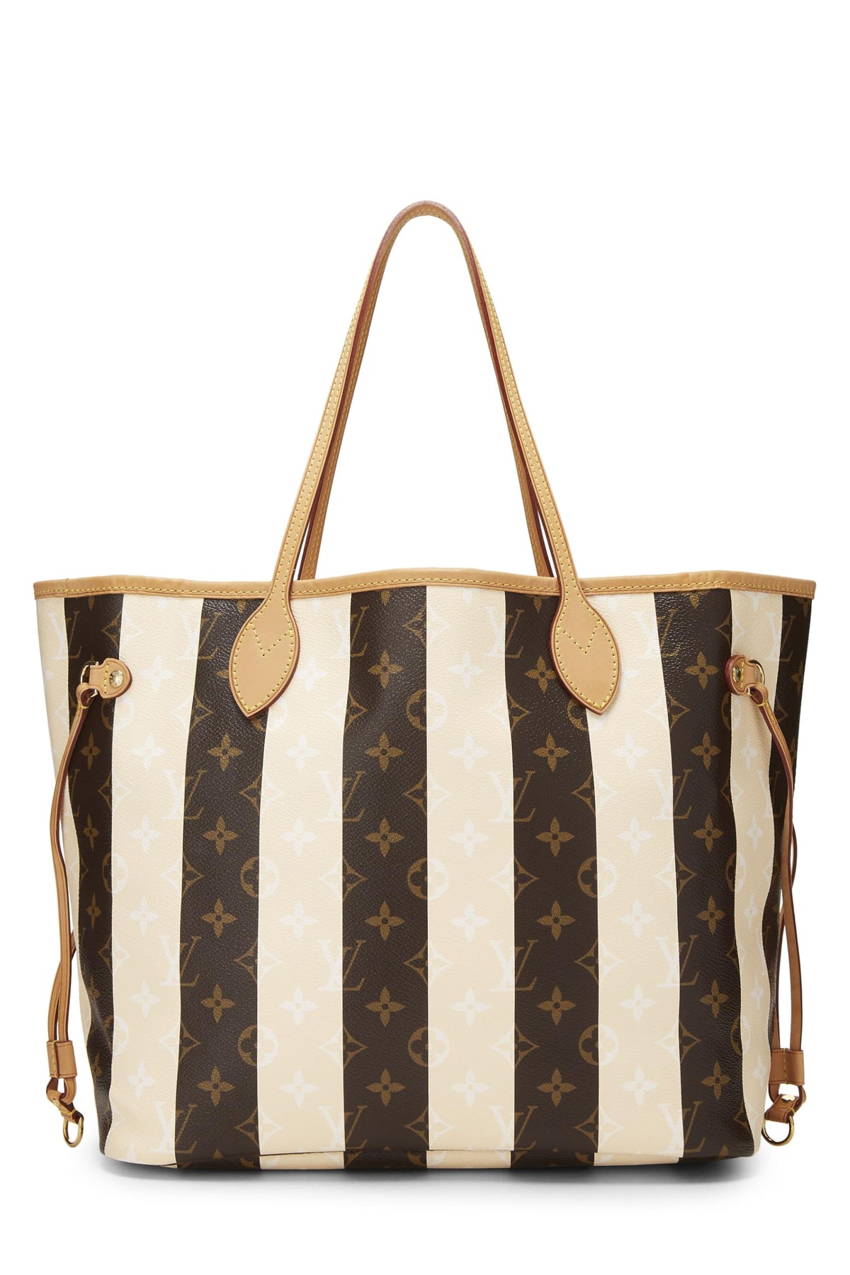 Louis Vuitton,  Monogram Canvas Cream Rayures Neverfull MM, Cream