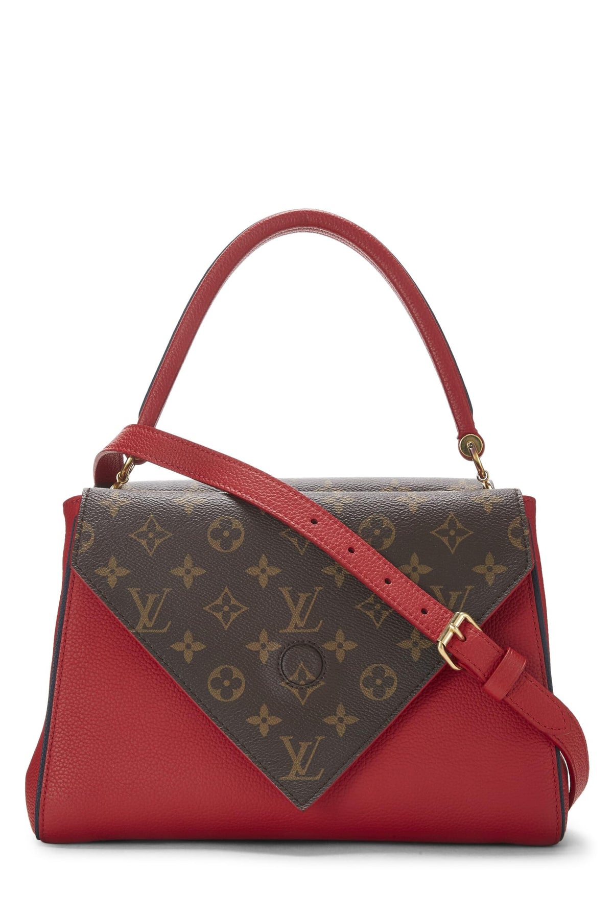 Louis Vuitton,  Red Monogram Leather Double V Bag, Red
