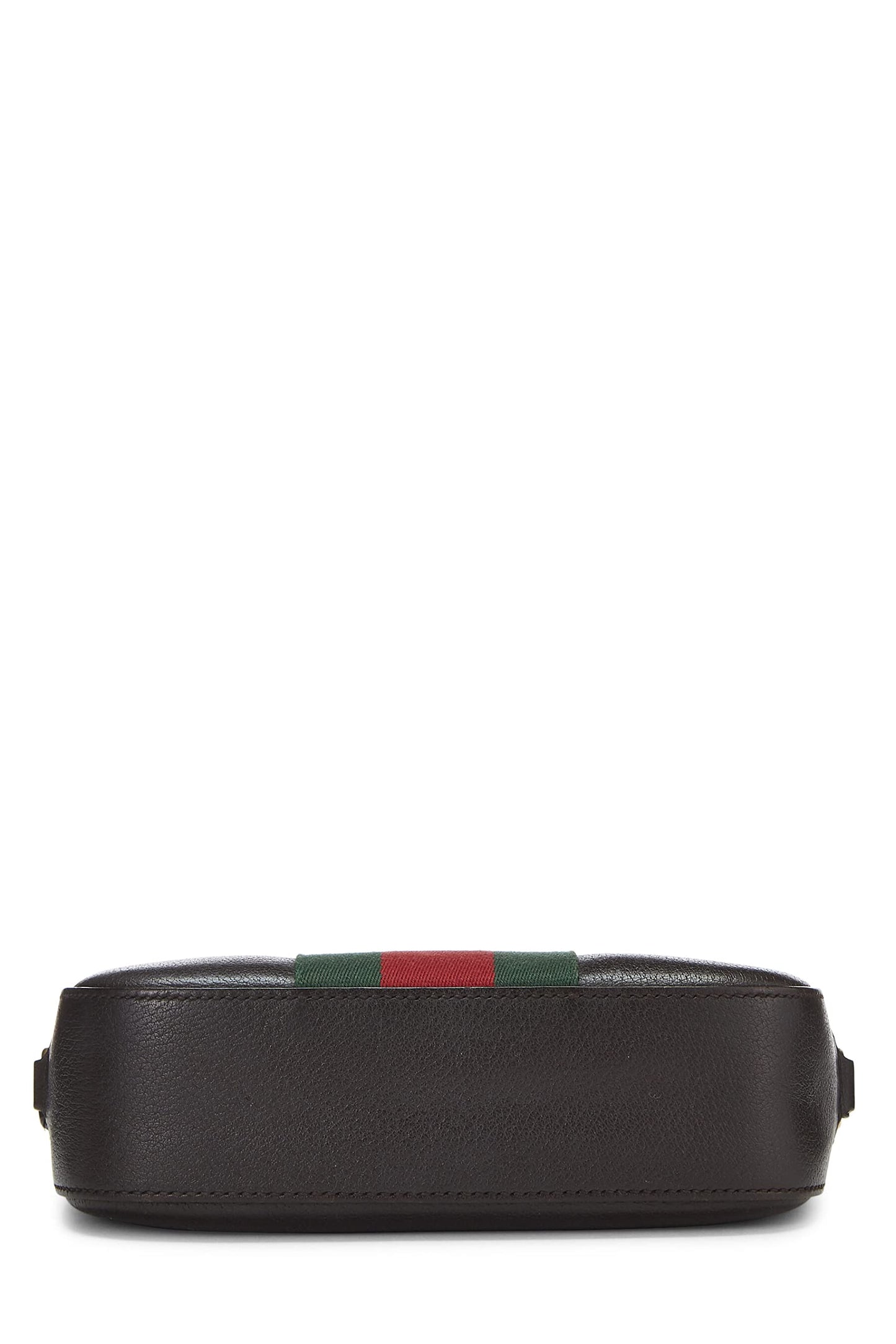 Gucci, Black Leather Webby Shoulder Bag Small, Black