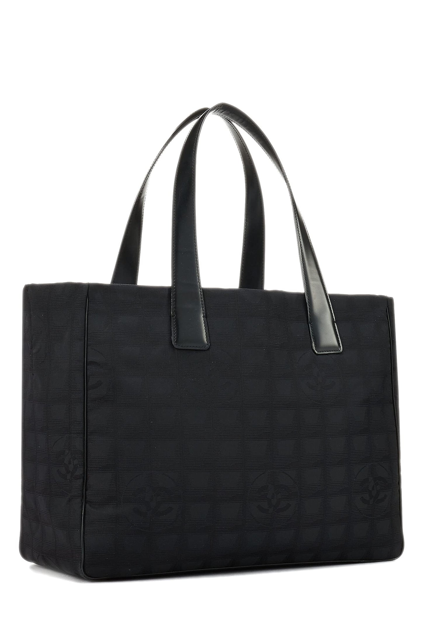 Chanel,  Black Nylon Travel Line Tote Medium, Black