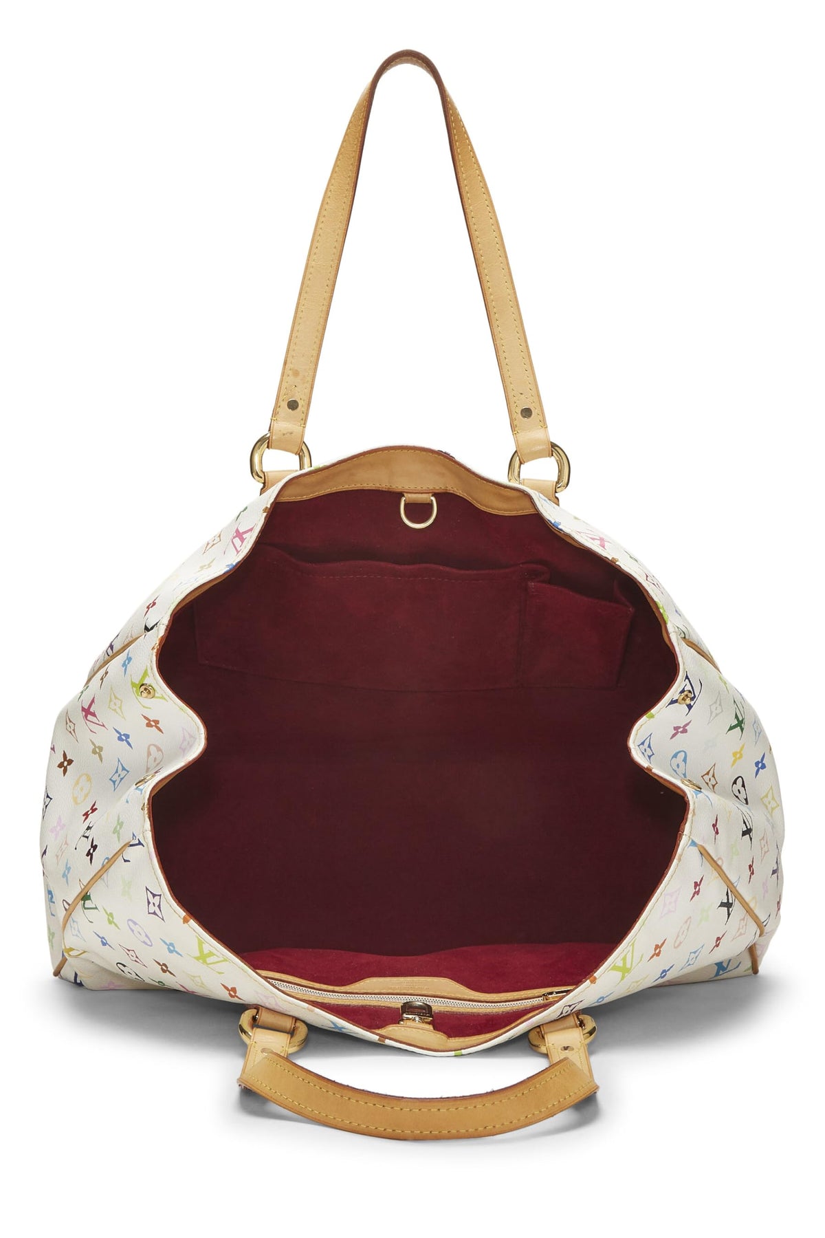 Louis Vuitton,  Takashi Murakami x Louis Vuitton White Monogram Multicolore Aurelia GM, White
